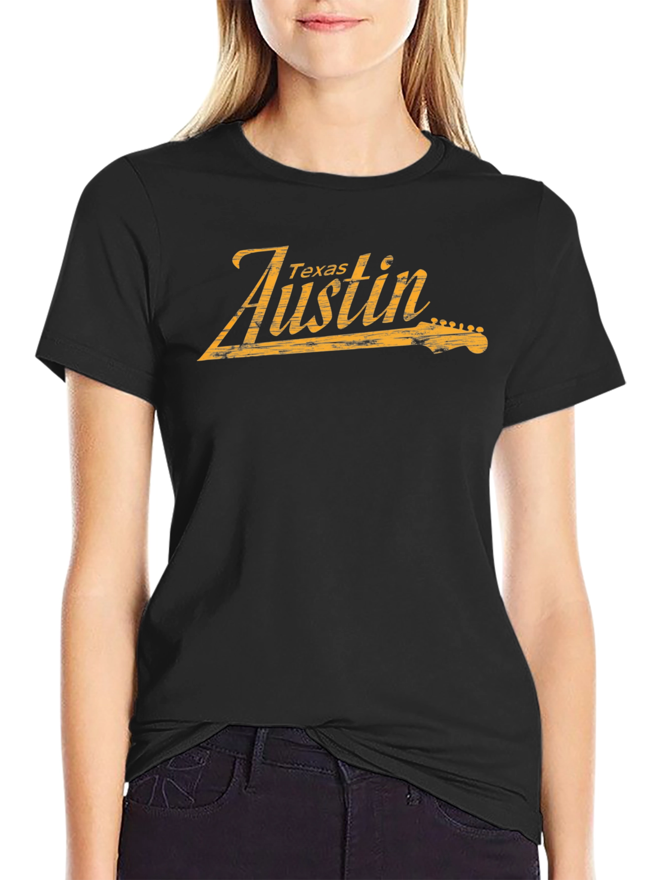 Texas Austin Guitar Graphic T-Shirt