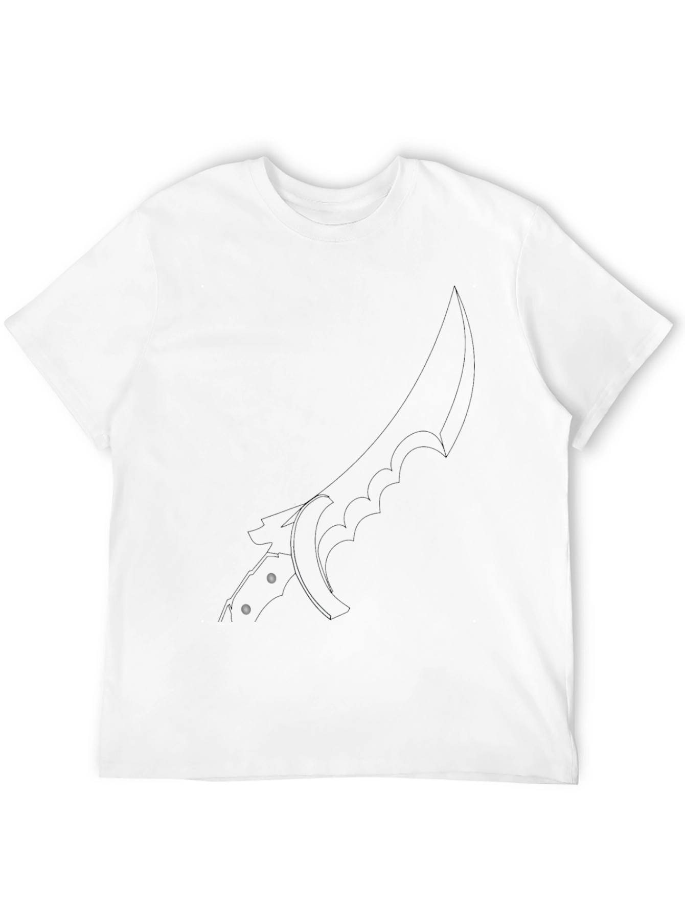 Graphic Tee - Sword Design Black T-Shirt