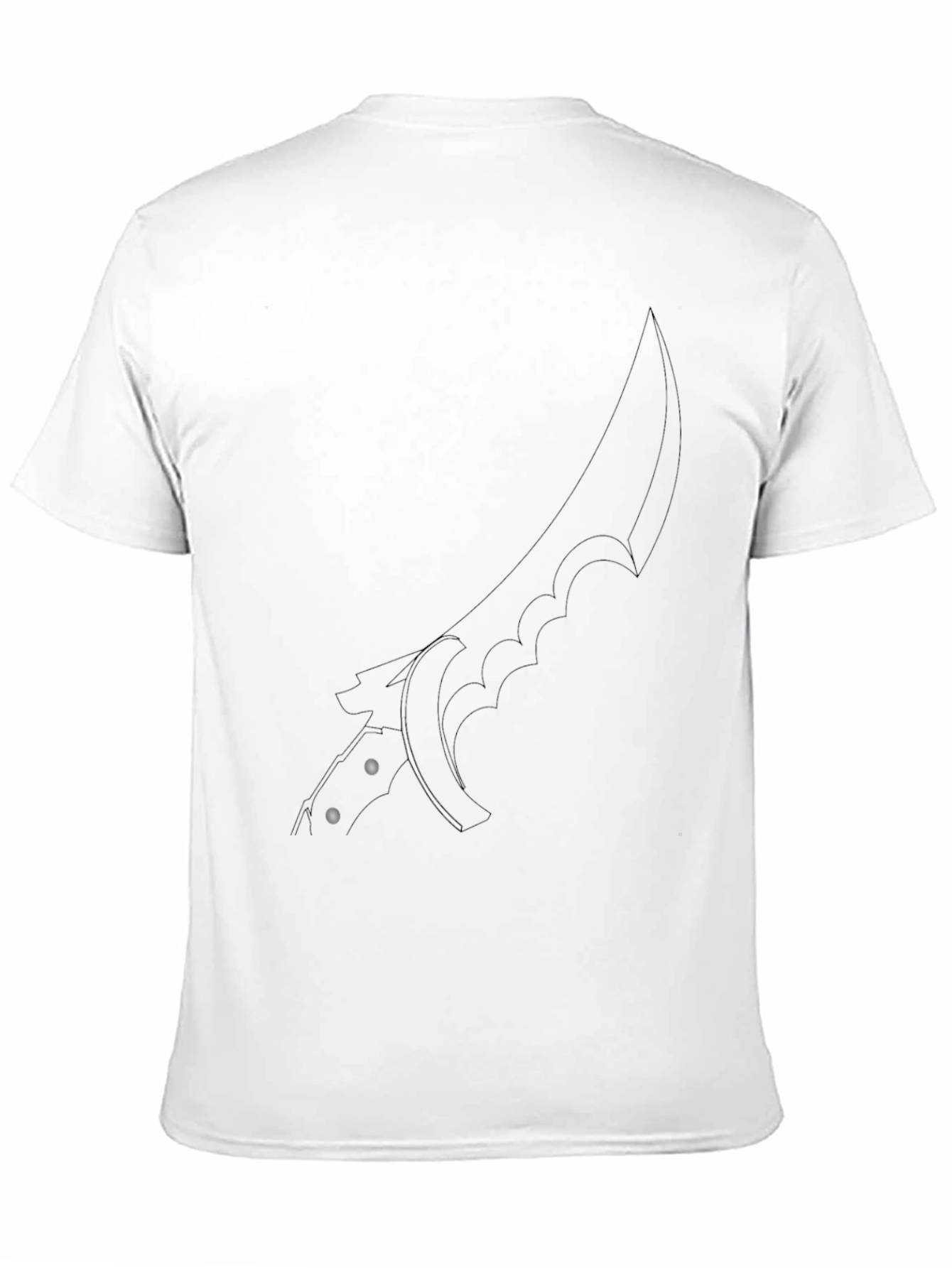 Graphic Tee - Sword Design Black T-Shirt