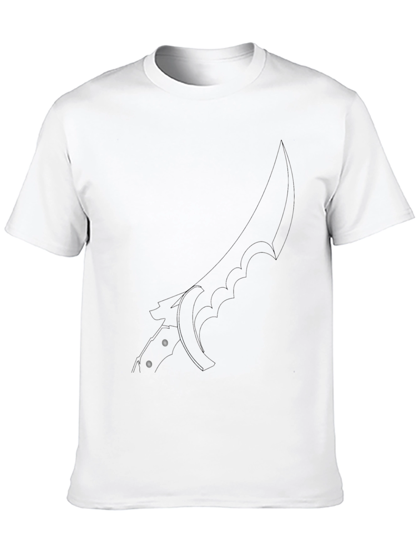 Graphic Tee - Sword Design Black T-Shirt