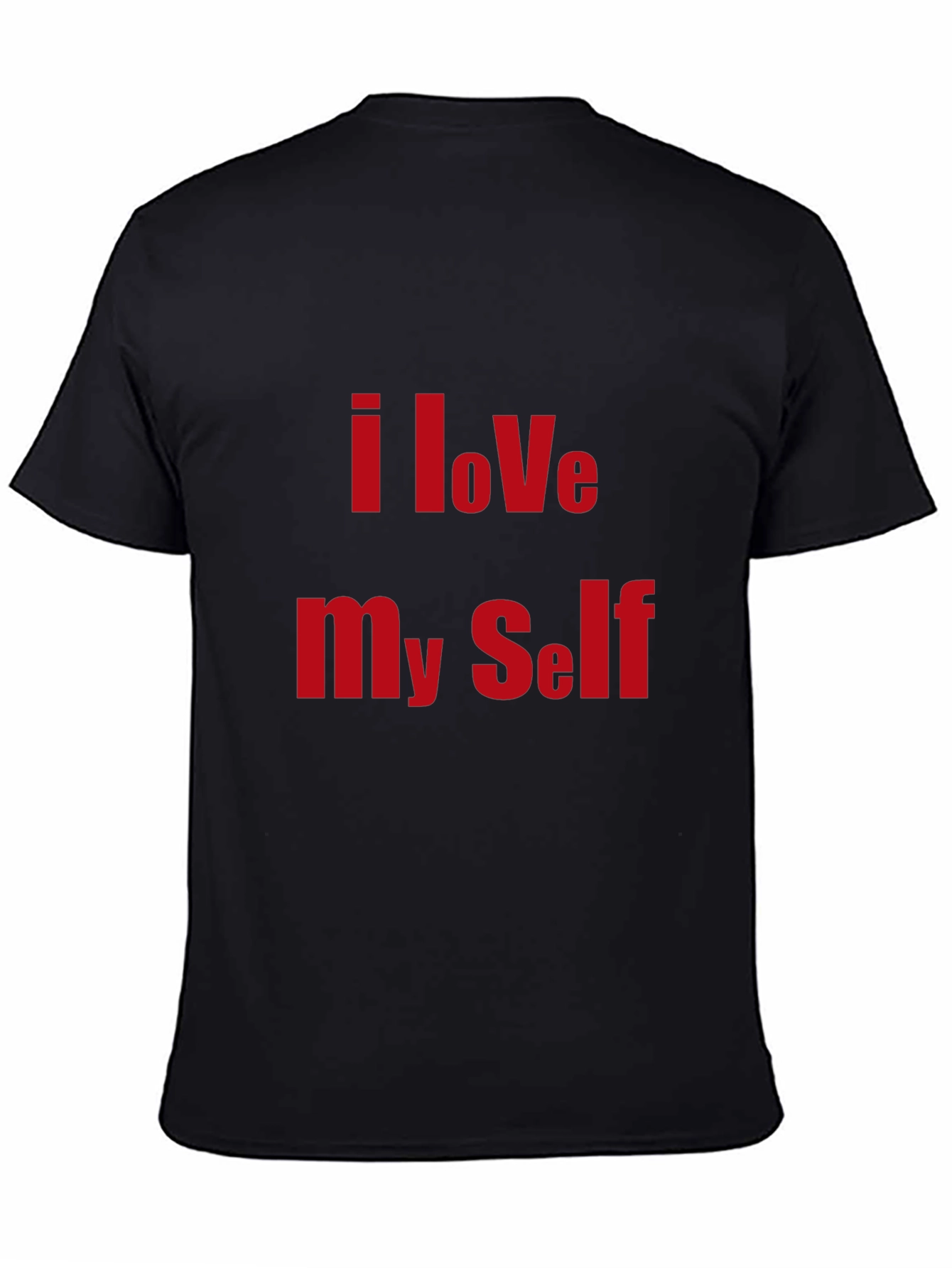 I Love Myself Black Graphic T-Shirt