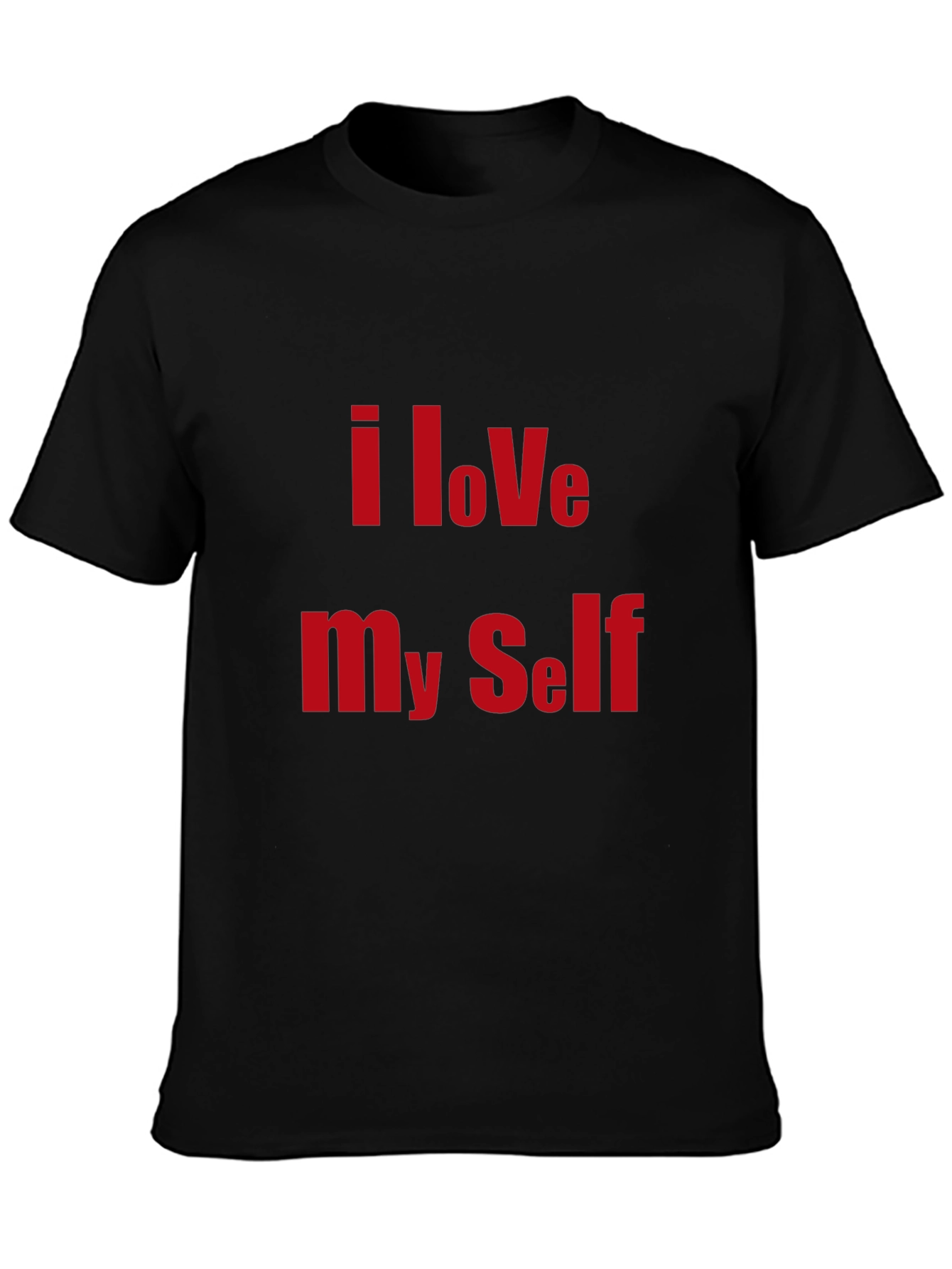 I Love Myself Black Graphic T-Shirt