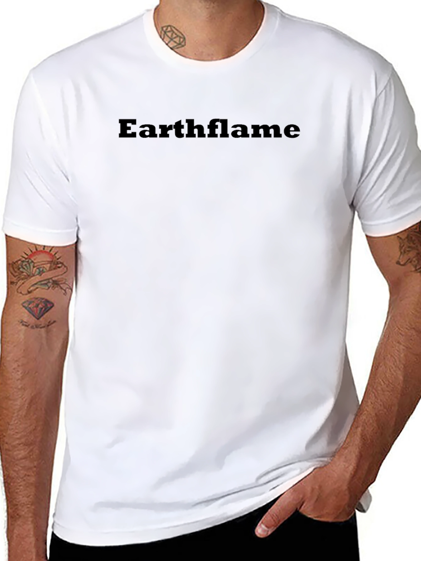 Earthflame Black Graphic T-Shirt