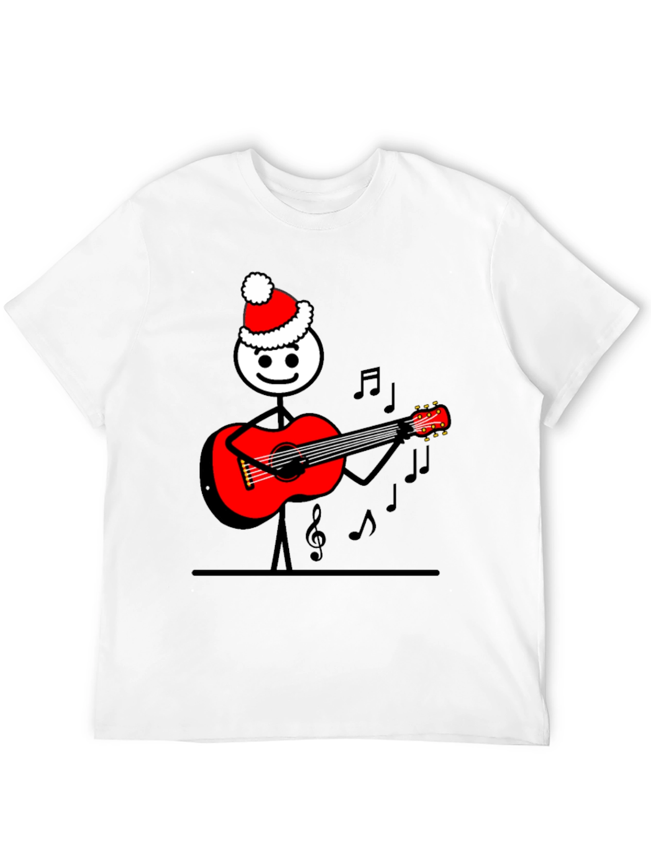 Christmas Guitar Stick Figure T-Shirt