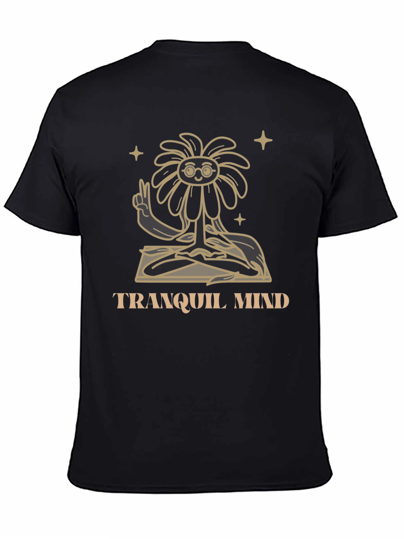Tranquil Mind Graphic T-Shirt - Yoga Flower Meditation Tee
