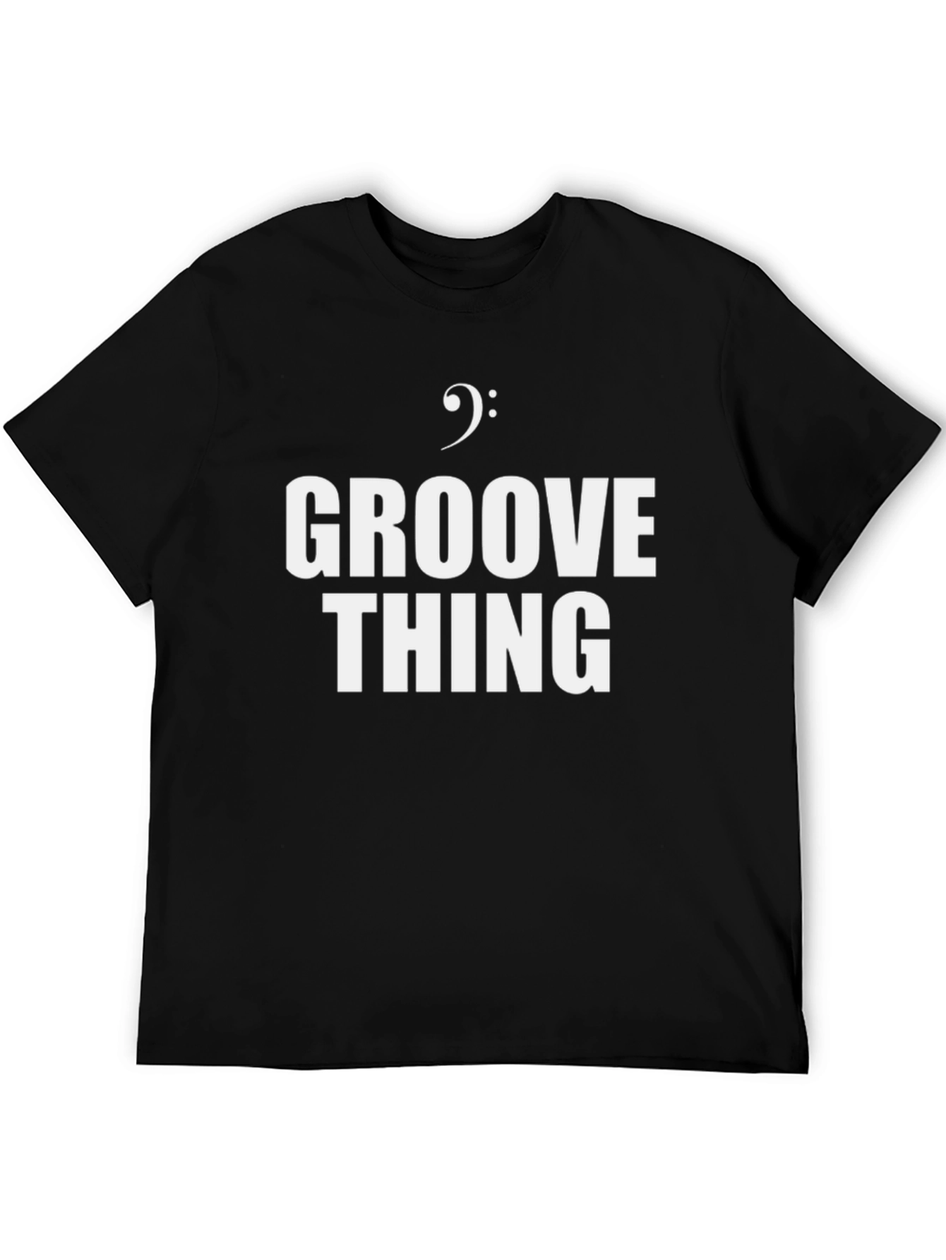 Groove Thing Black T-Shirt - Bass Clef Music Tee