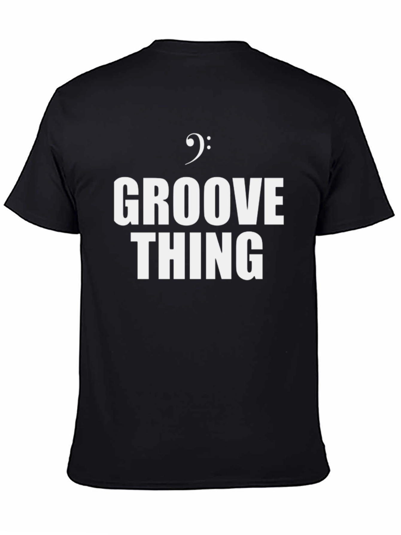 Groove Thing Black T-Shirt - Bass Clef Music Tee