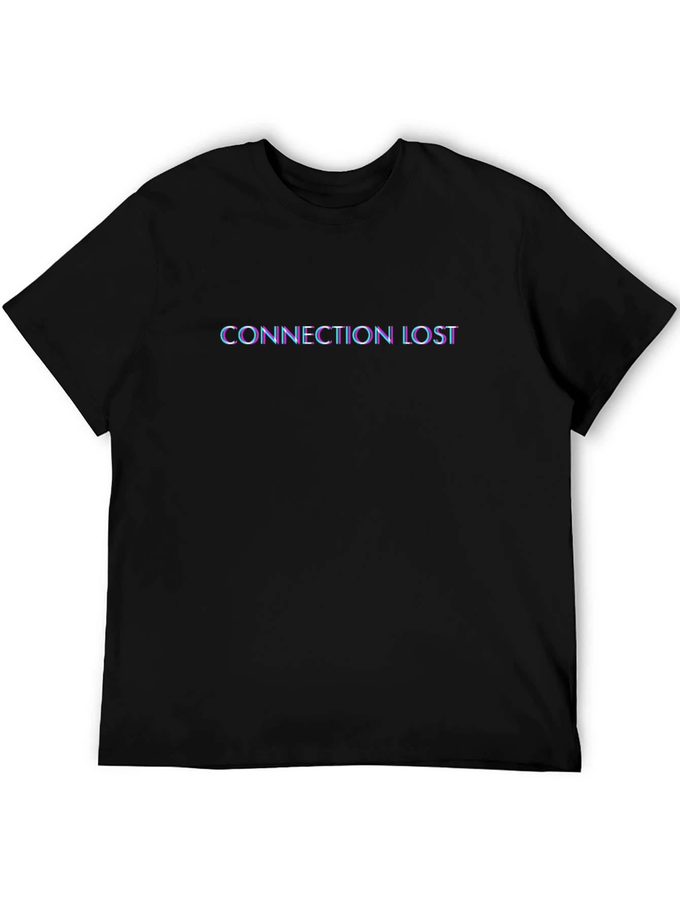 Connection Lost Graphic Tee - Black Cotton
