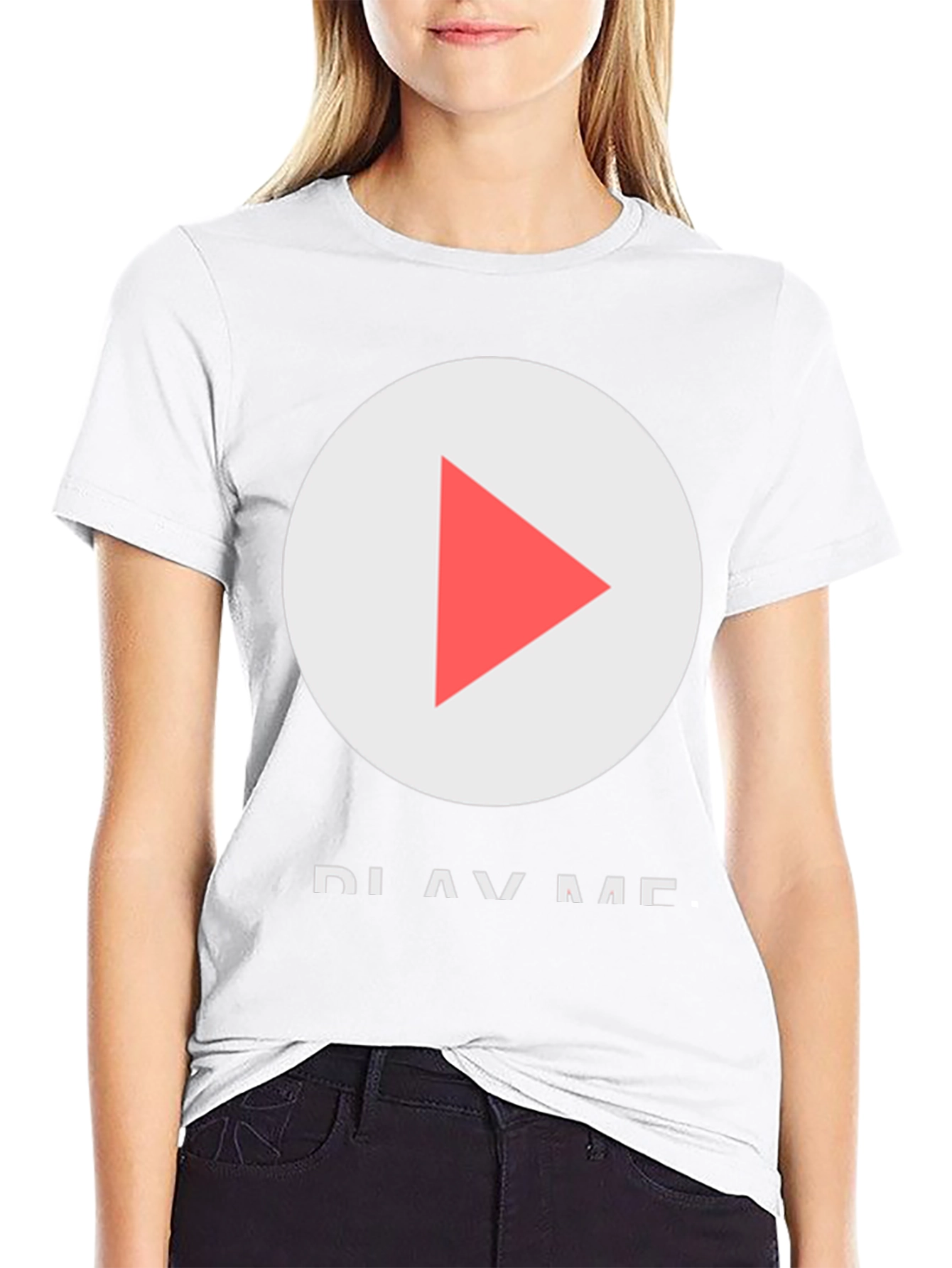Play Me Graphic Tee - Black Cotton T-Shirt