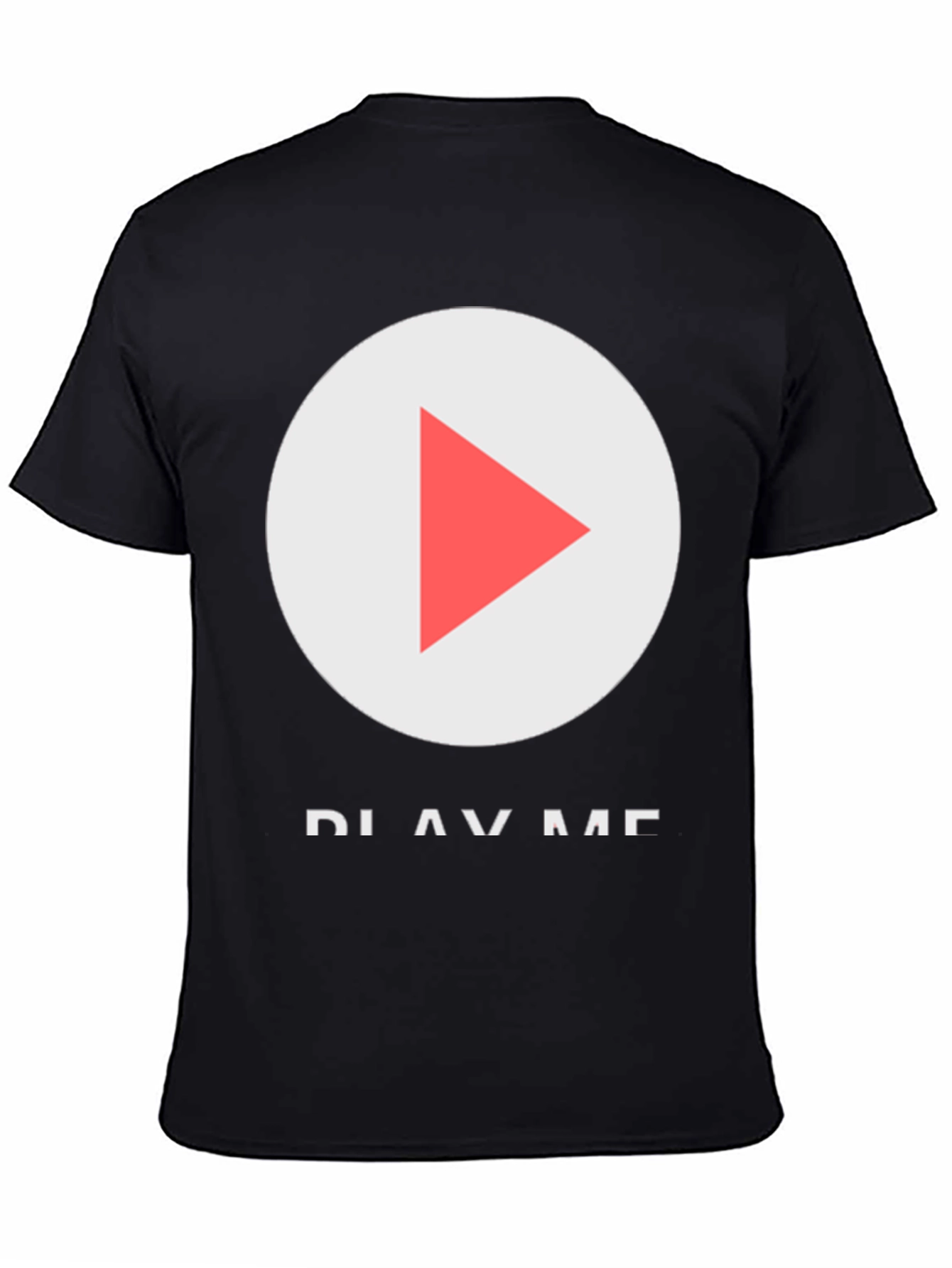 Play Me Graphic Tee - Black Cotton T-Shirt