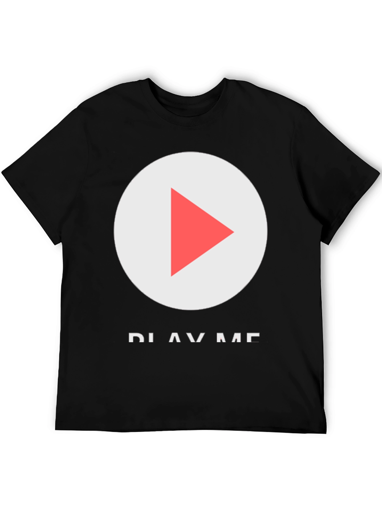 Play Me Graphic Tee - Black Cotton T-Shirt