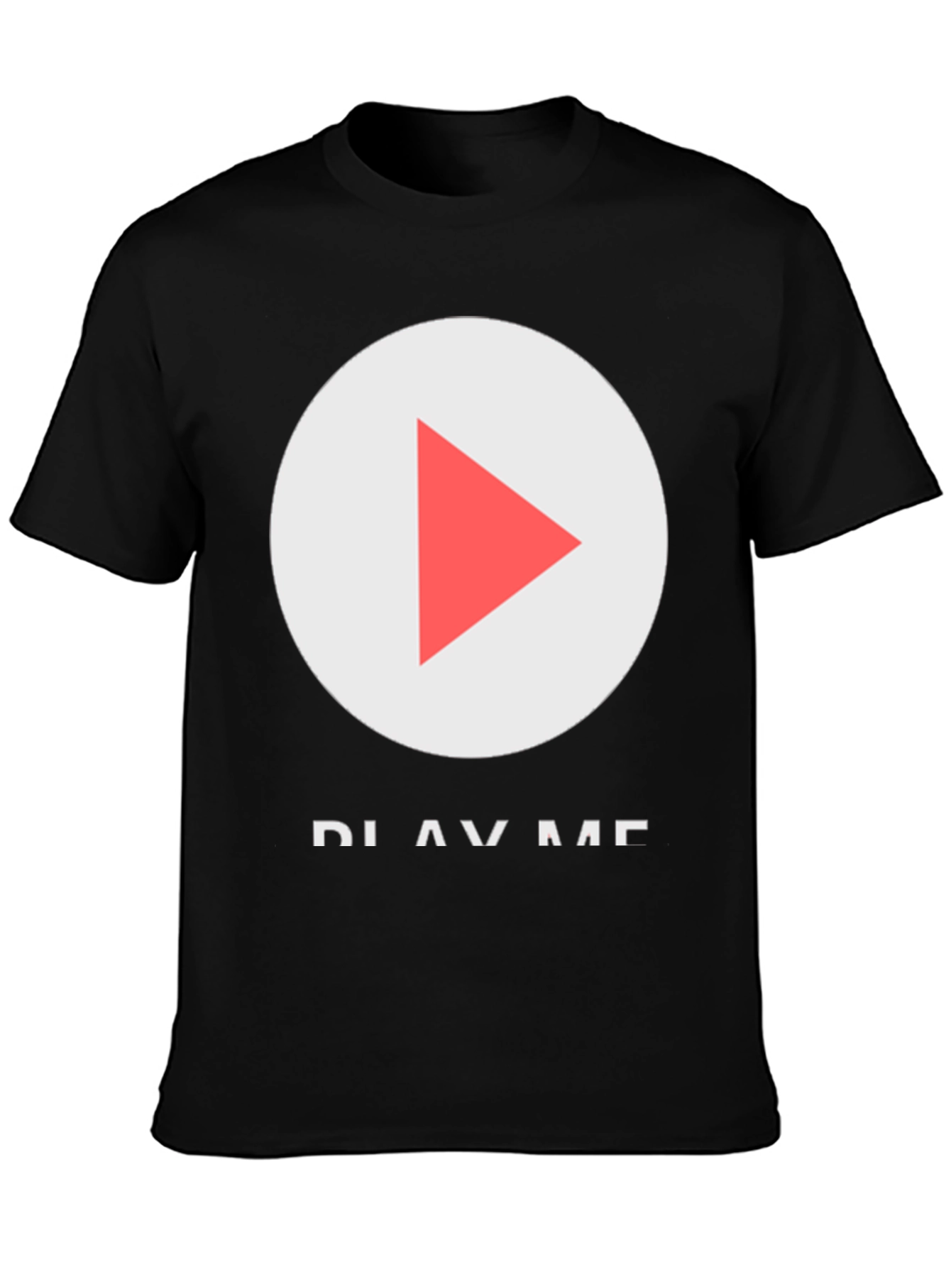 Play Me Graphic Tee - Black Cotton T-Shirt