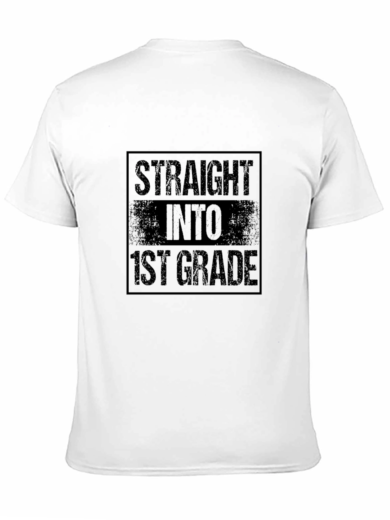 Straight Into 1st Grade Black T-Shirt