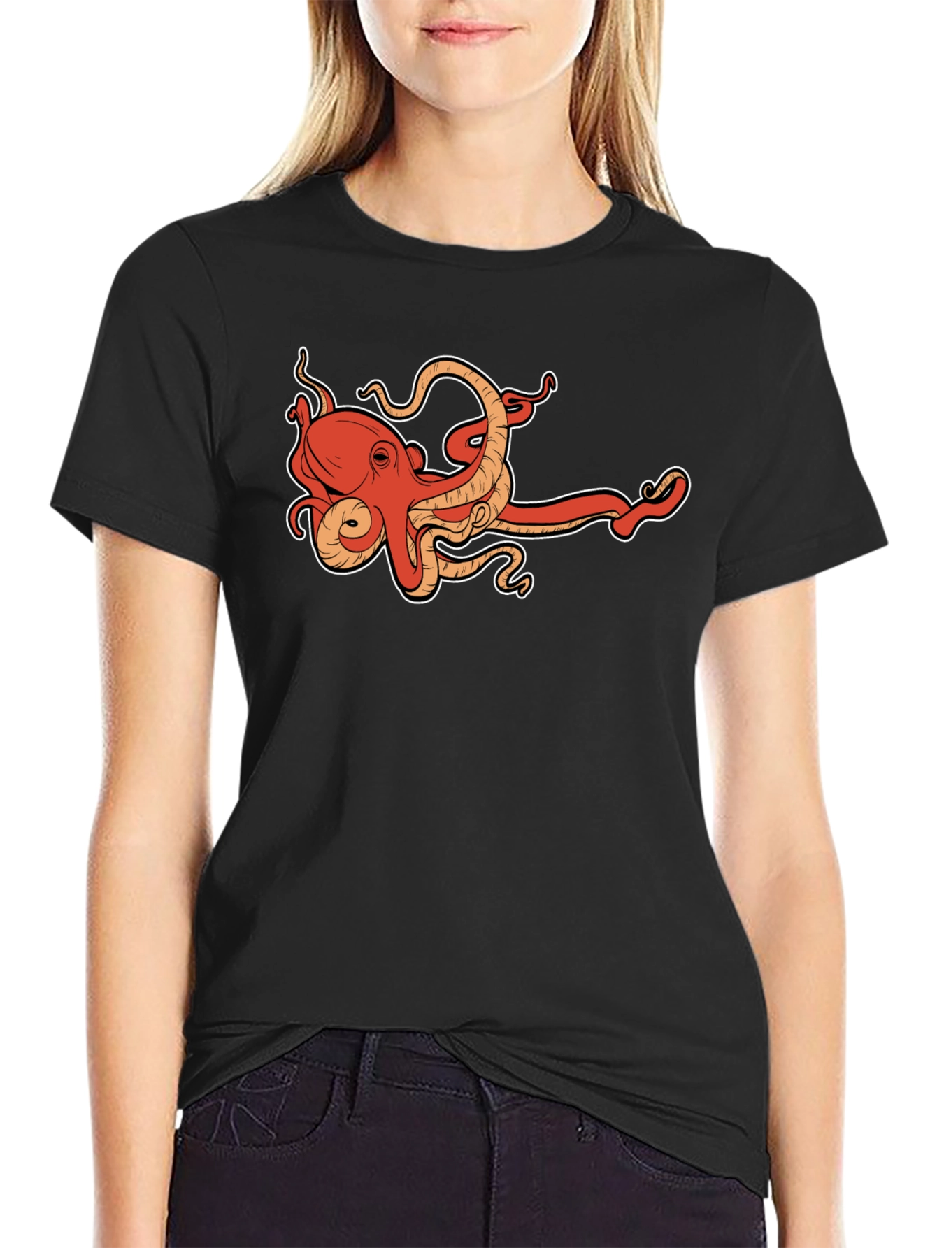 Octopus Graphic Tee - Cool Sea Creature Design