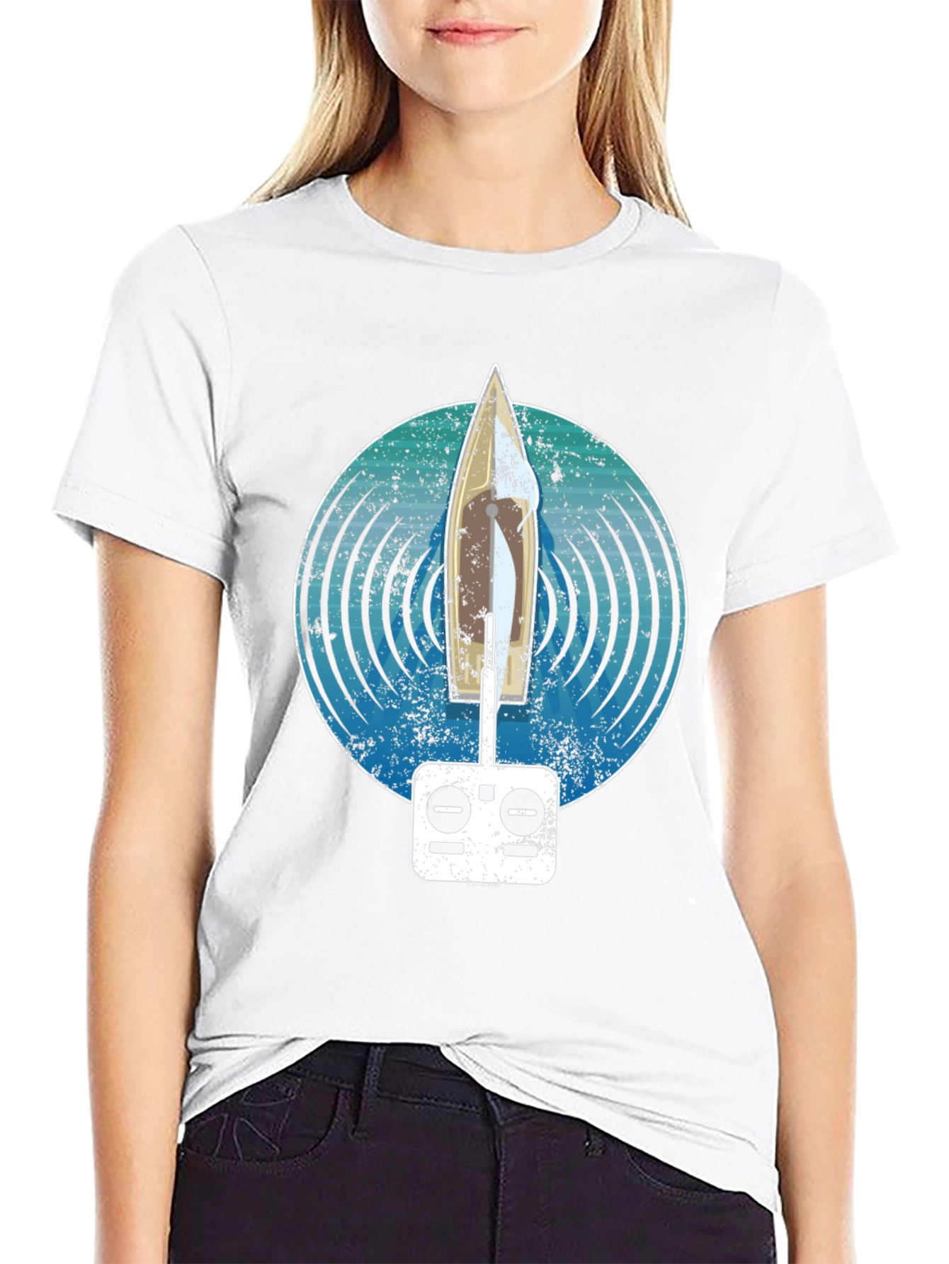 RC Sailboat T-Shirt: Nautical Remote Control Design