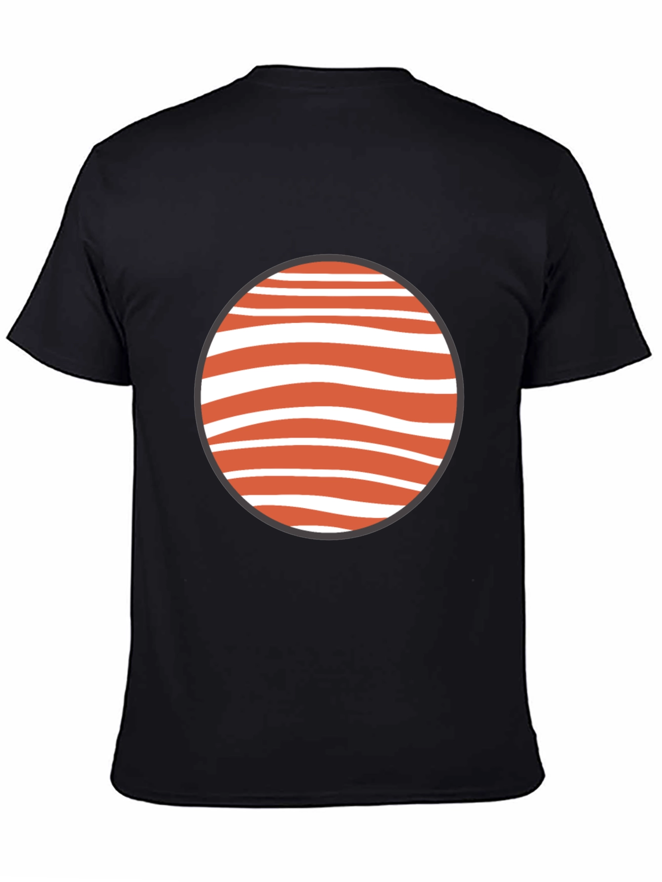 Unique Graphic Tee - Black Cotton Blend