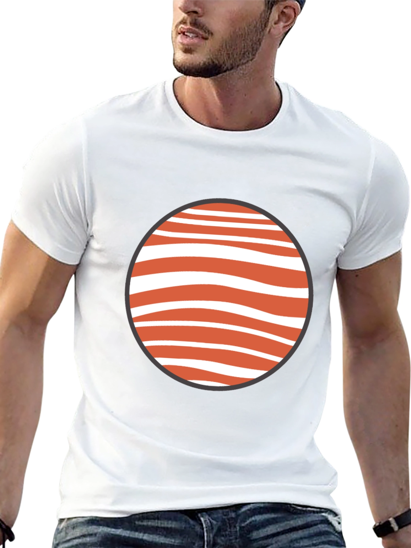 Unique Graphic Tee - Black Cotton Blend