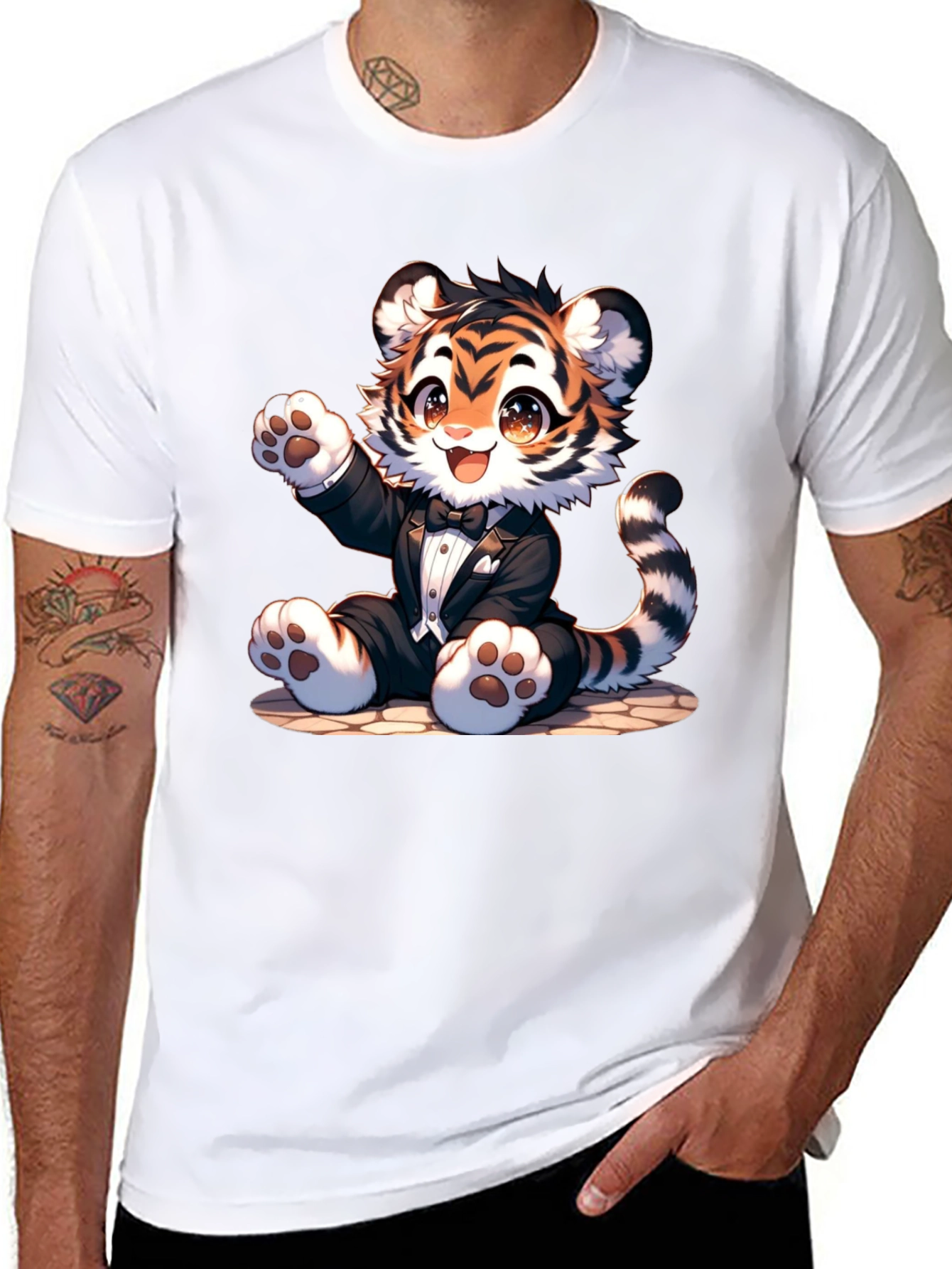 Cute Tuxedo Tiger T-Shirt