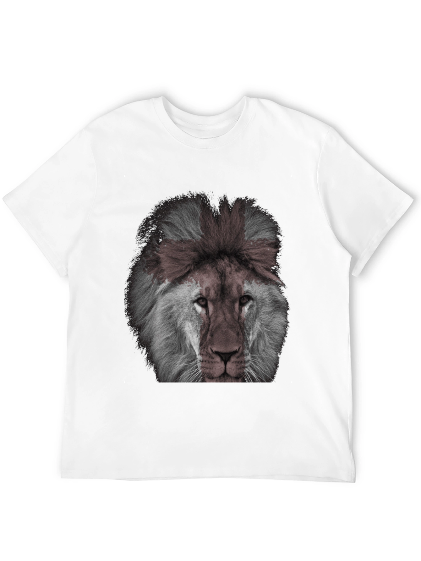 Lion Graphic Print Mens Black T-Shirt