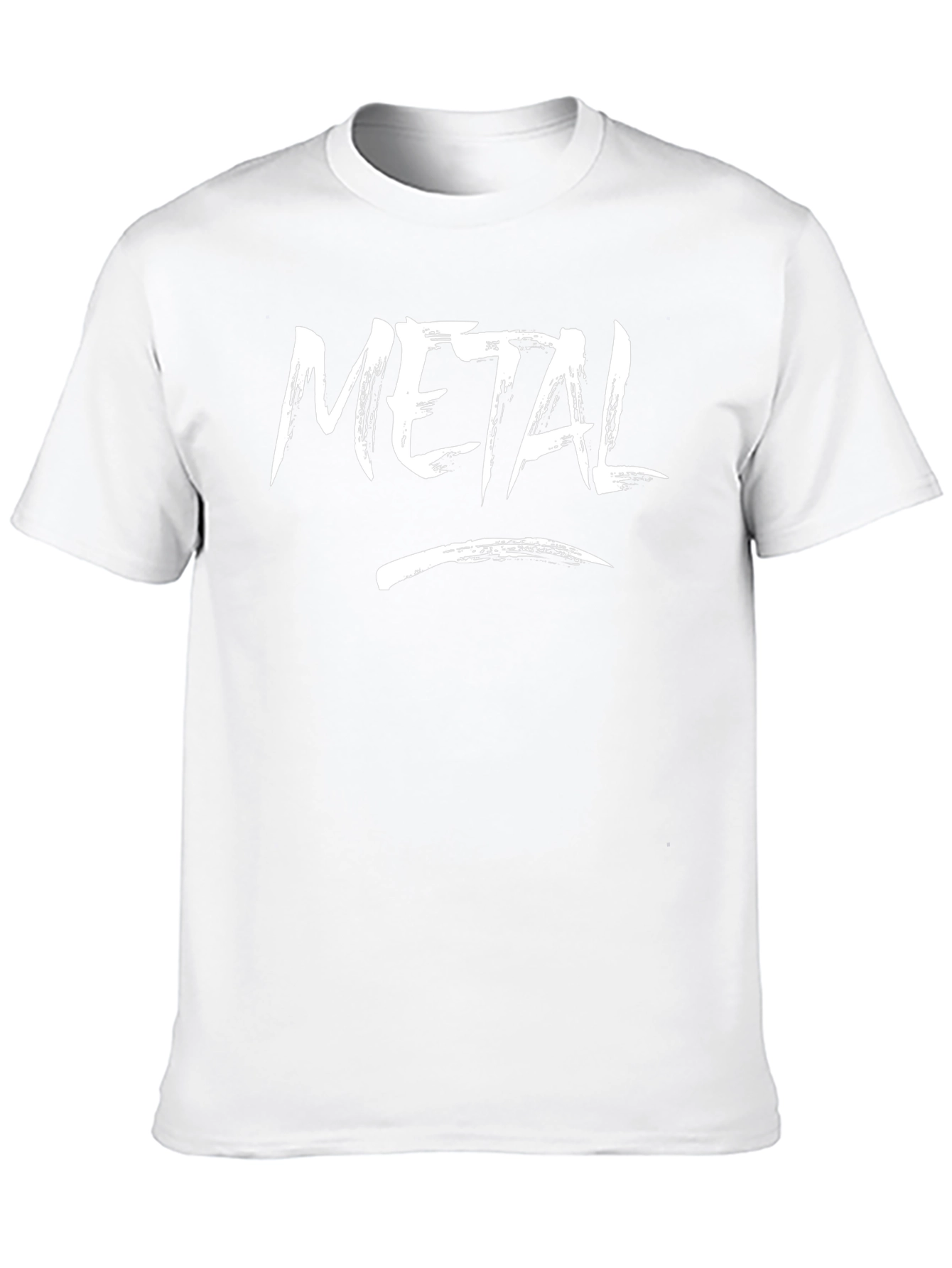 Black T-Shirt with White METAL Graphic