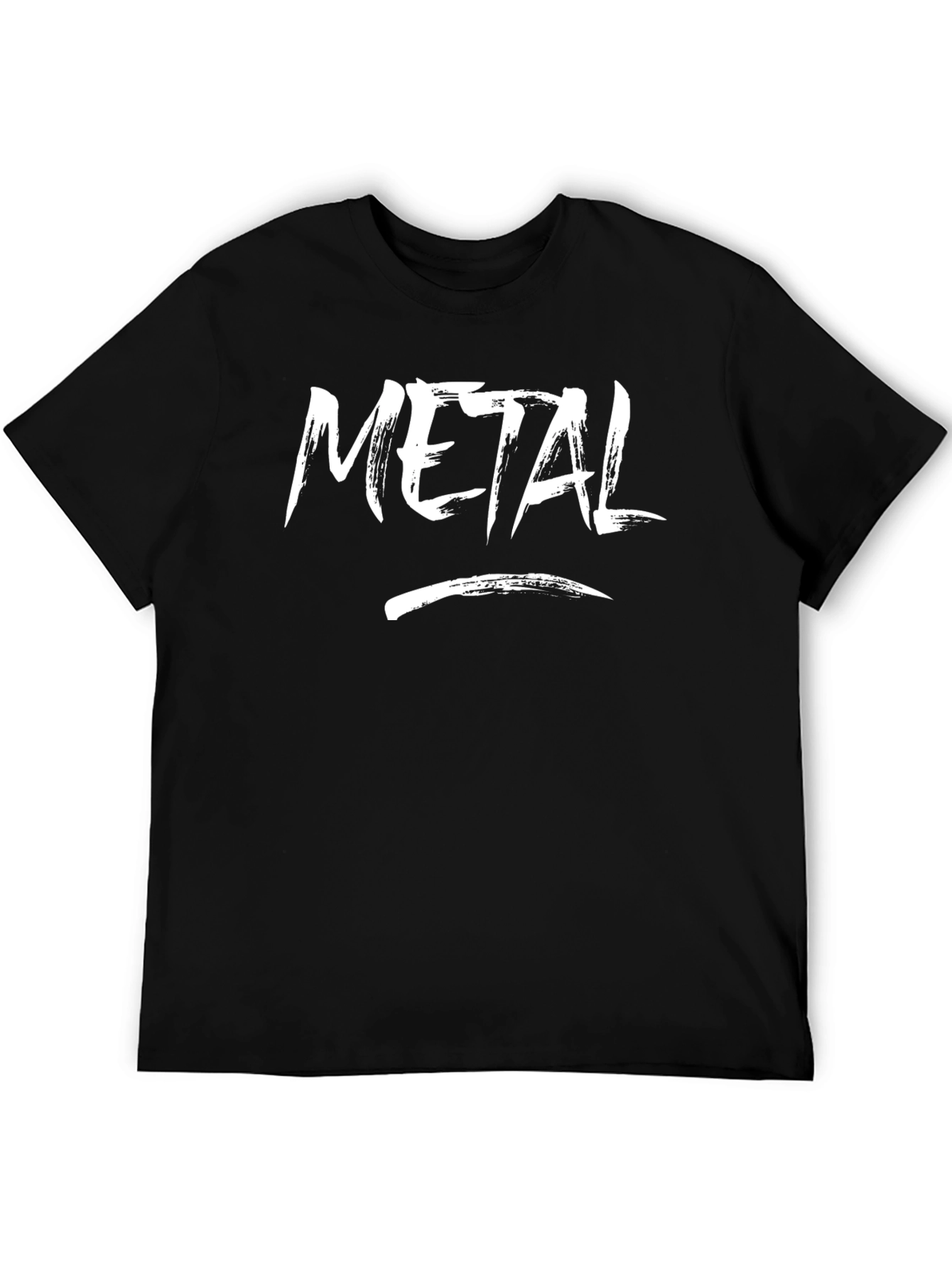 Black T-Shirt with White METAL Graphic