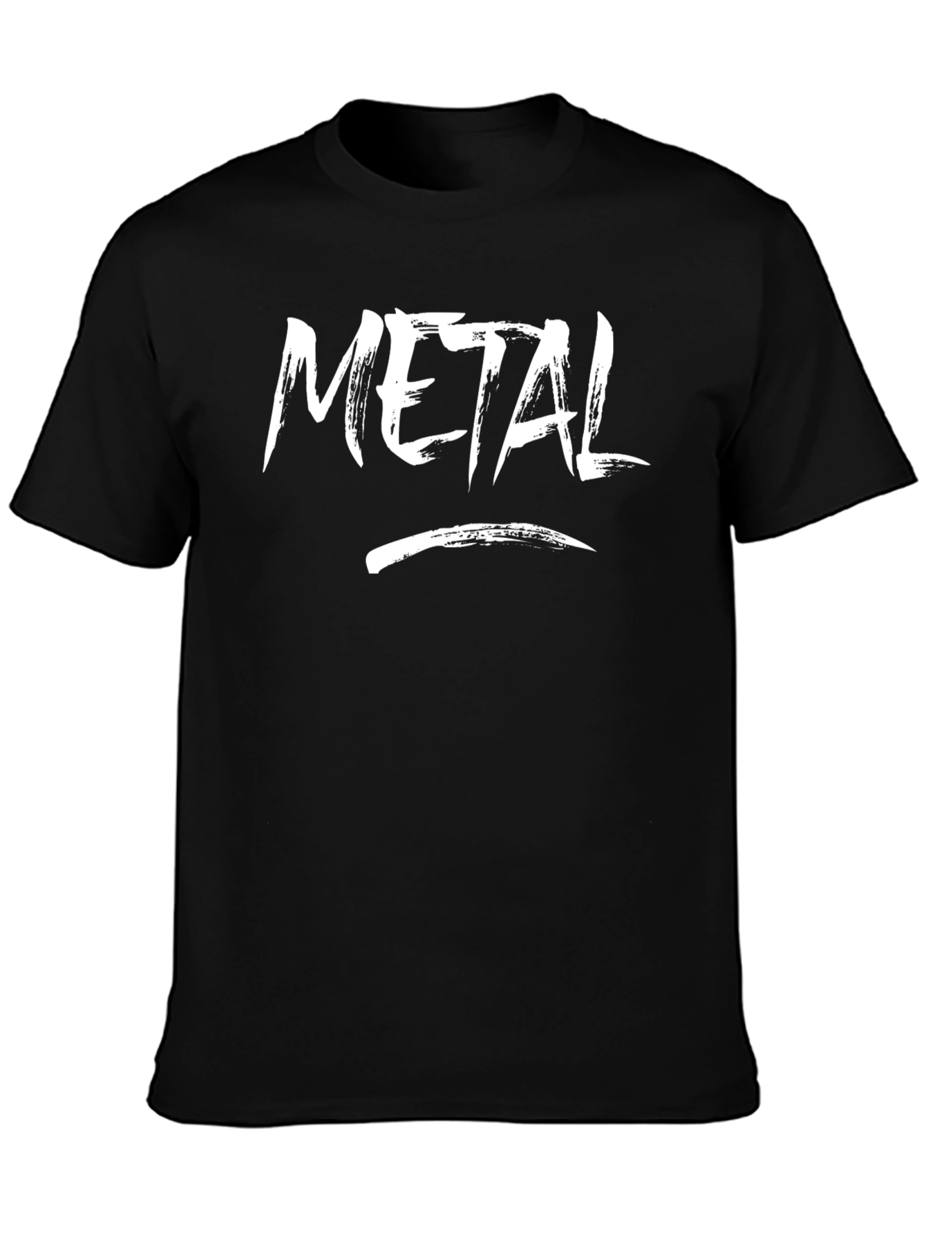Black T-Shirt with White METAL Graphic