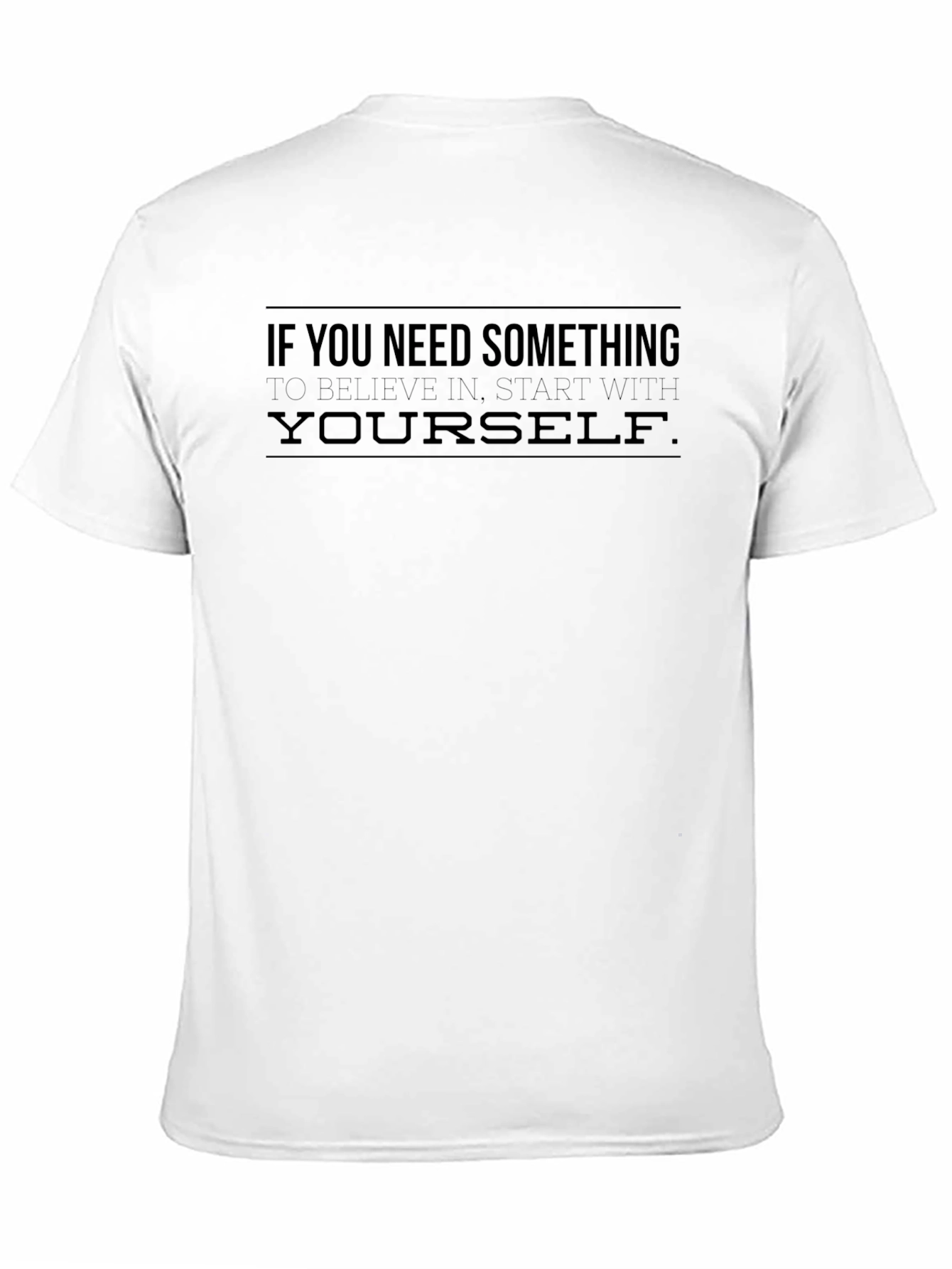 Believe In Yourself Black Graphic T-Shirt