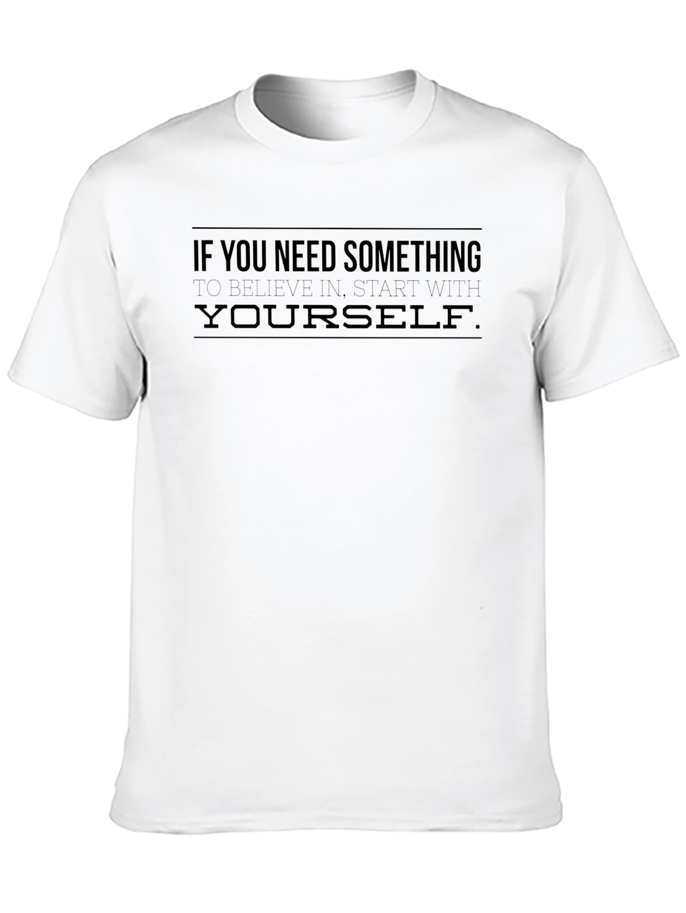 Believe In Yourself Black Graphic T-Shirt