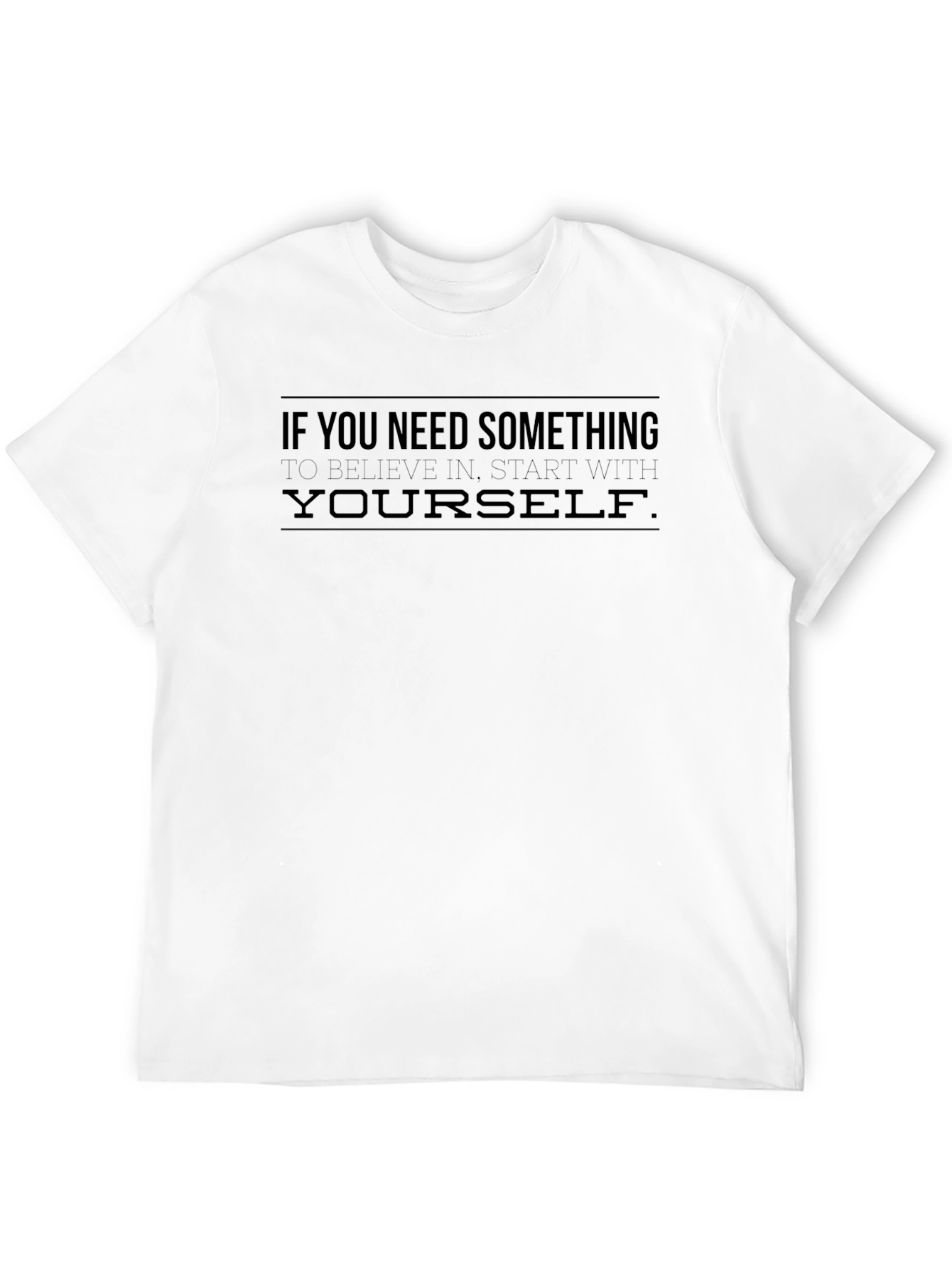 Believe In Yourself Black Graphic T-Shirt