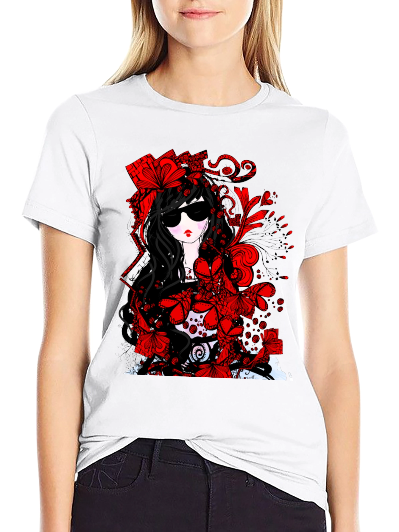 Gothic Floral T-Shirt - Dark & Stylish