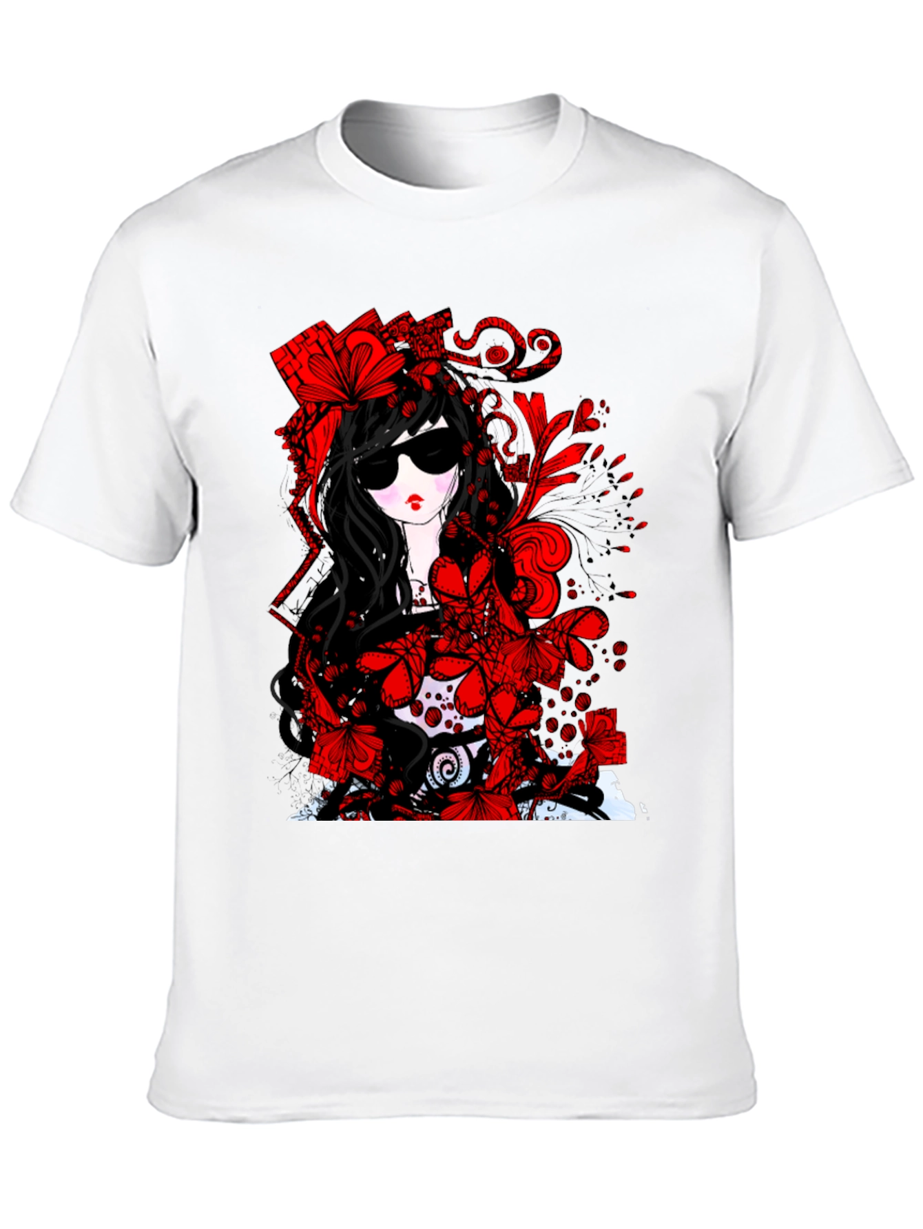 Gothic Floral T-Shirt - Dark & Stylish
