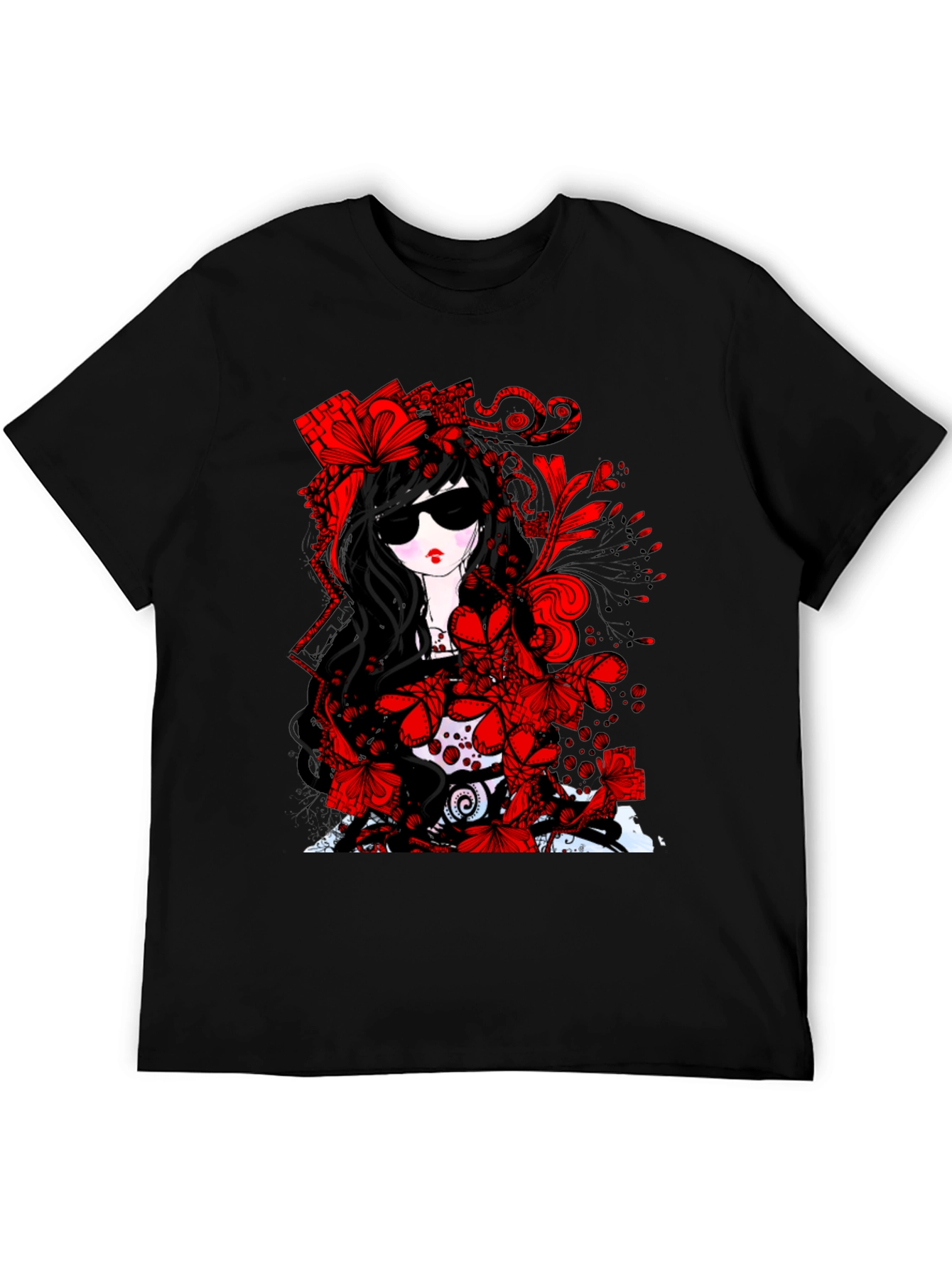 Gothic Floral T-Shirt - Dark & Stylish