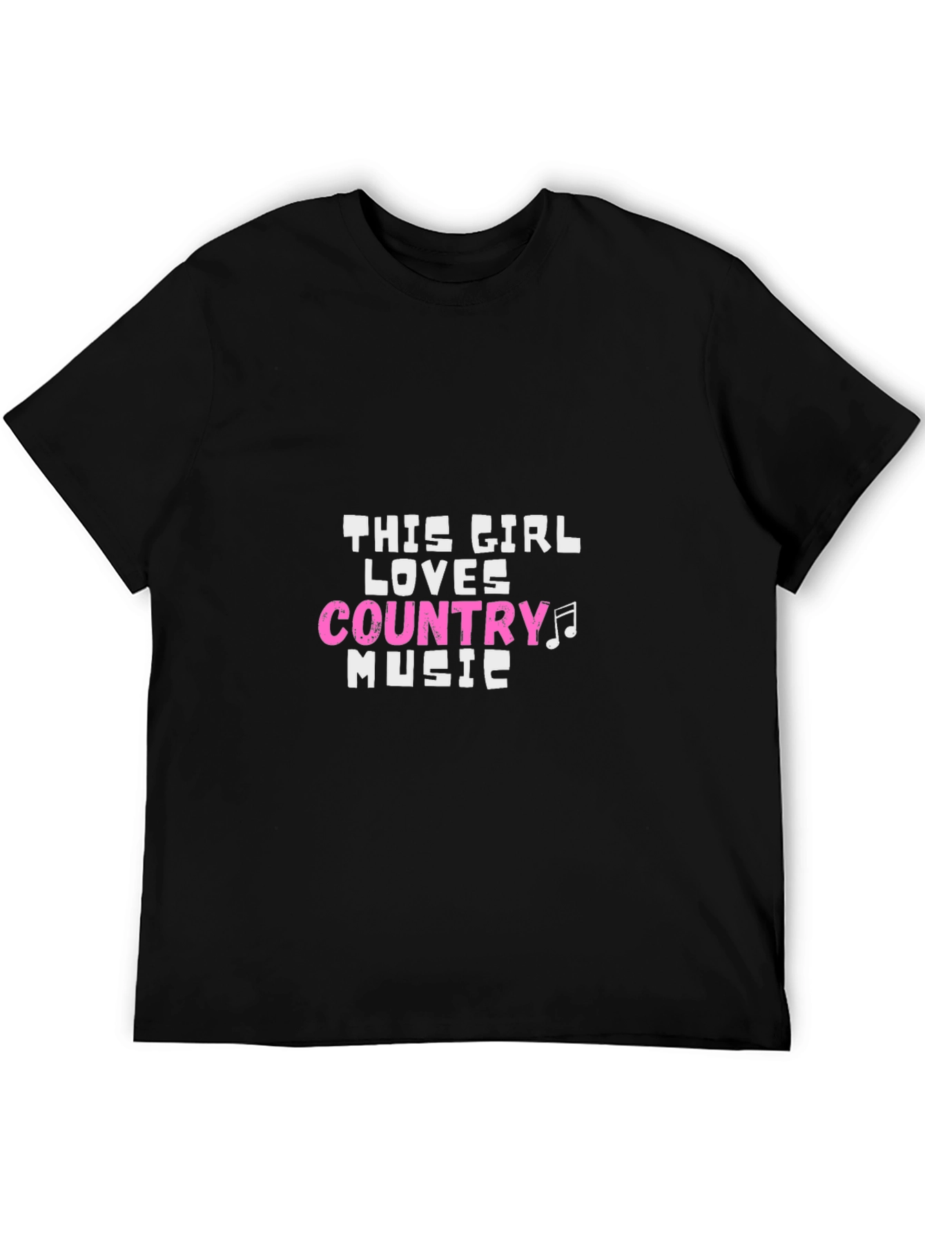 Country Music Lover T-Shirt - Black