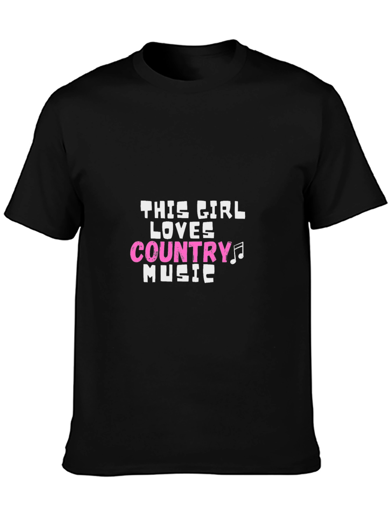 Country Music Lover T-Shirt - Black