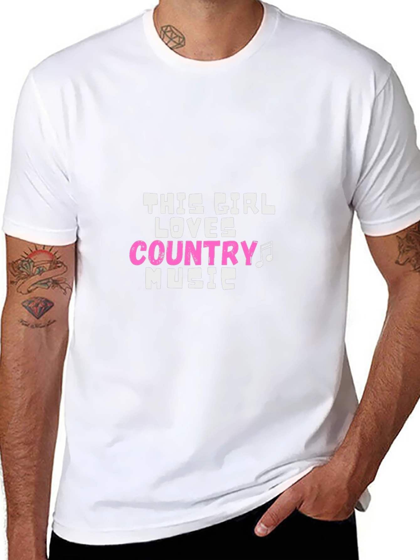 Country Music Lover T-Shirt - Black