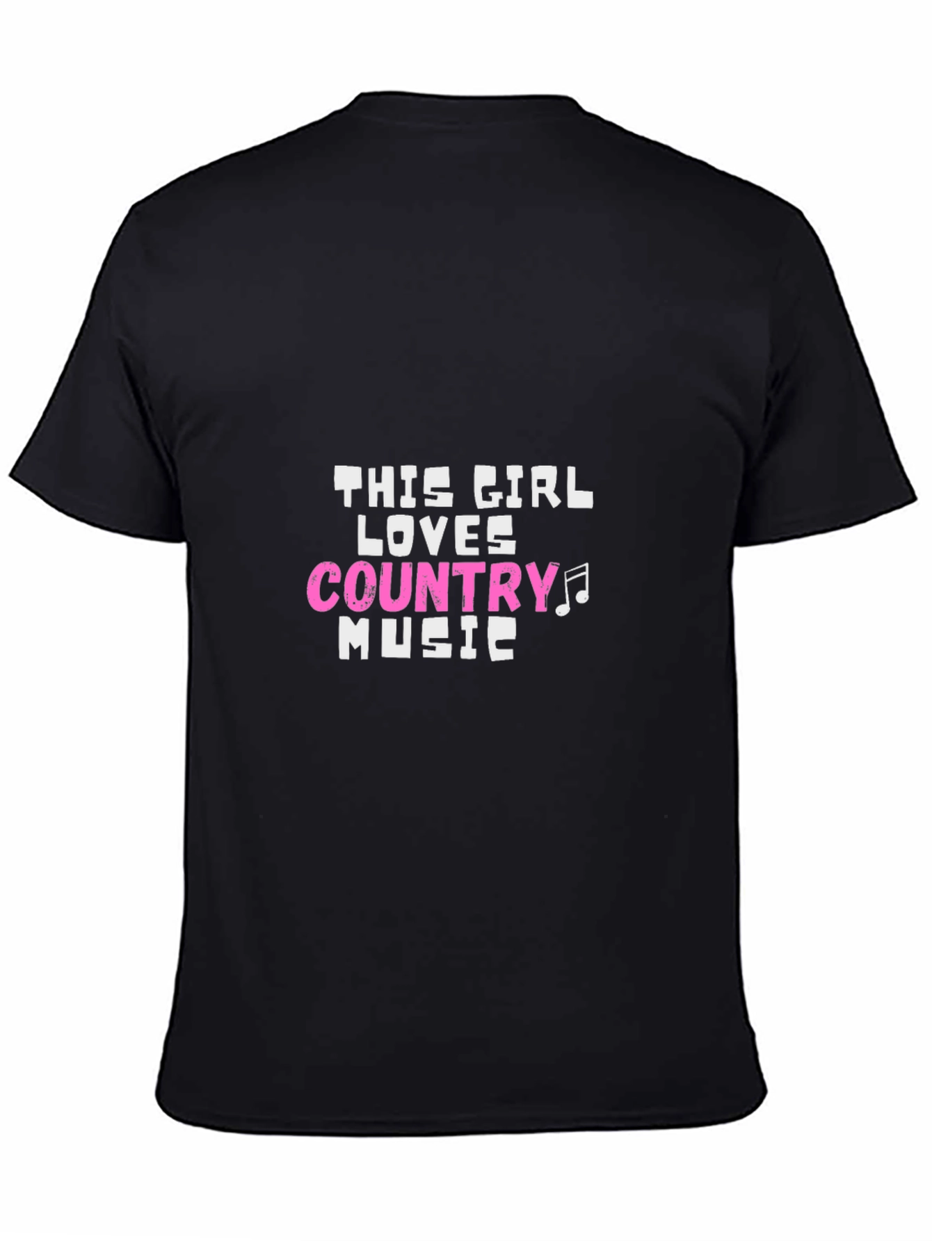 Country Music Lover T-Shirt - Black