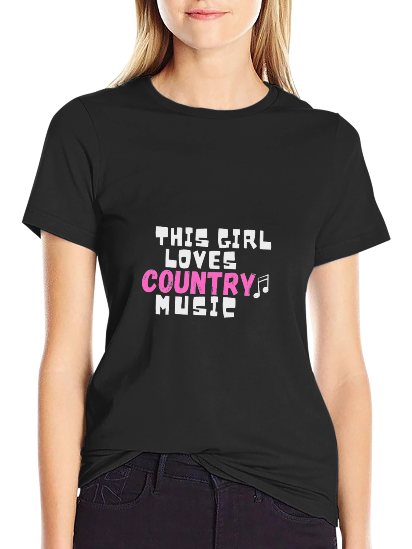 Country Music Lover T-Shirt - Black