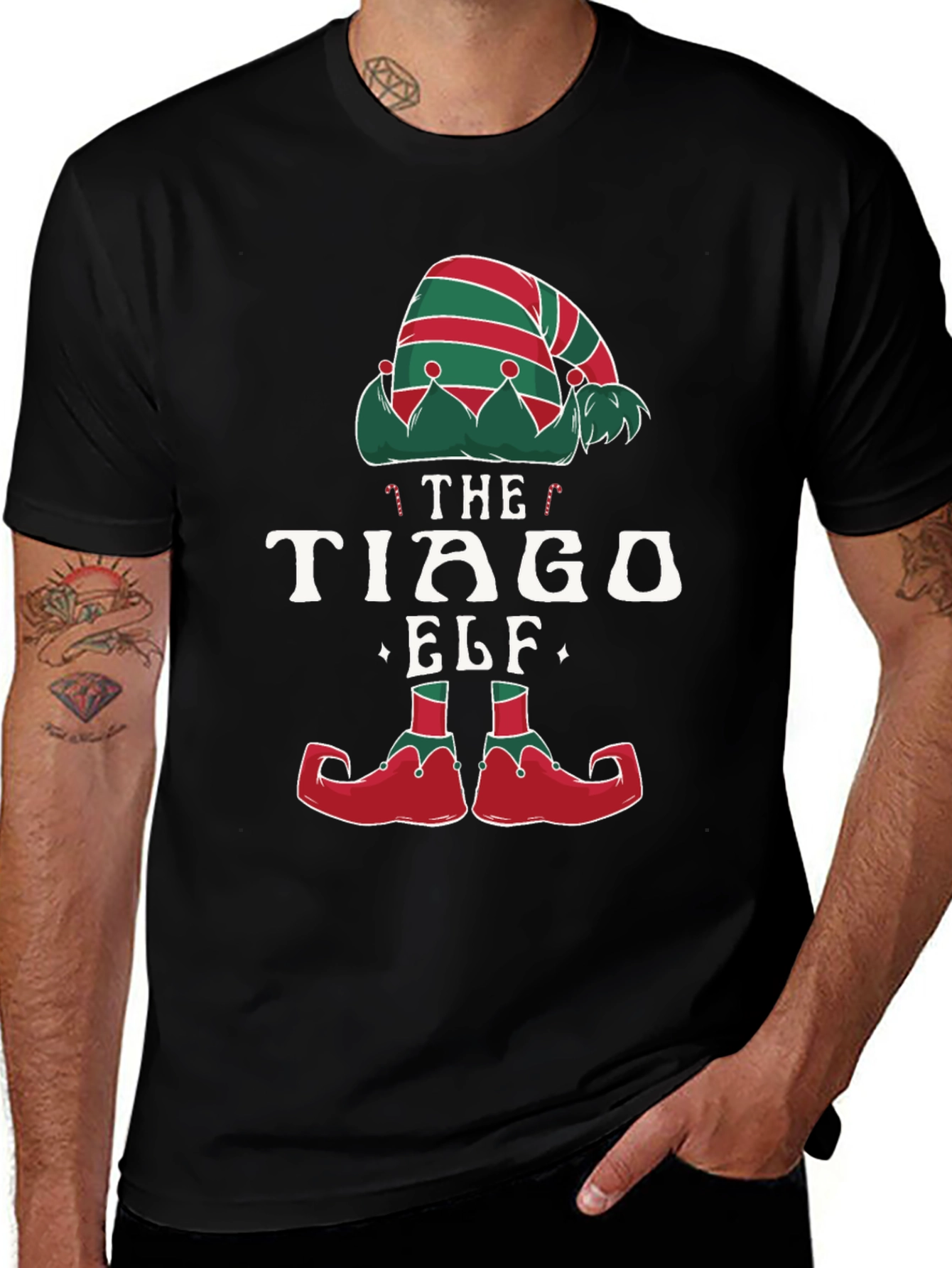 The Tiago Elf Matching Family Christmas T-Shirt