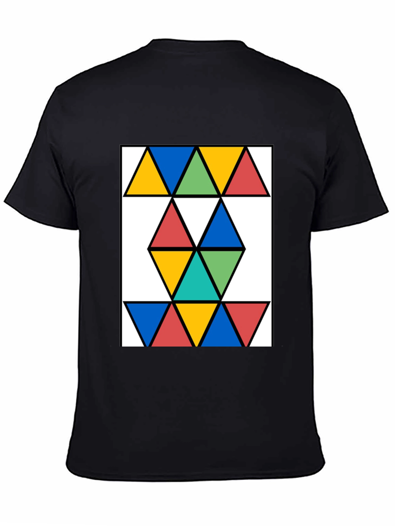 Geometric Triangle Graphic Tee - Modern Design