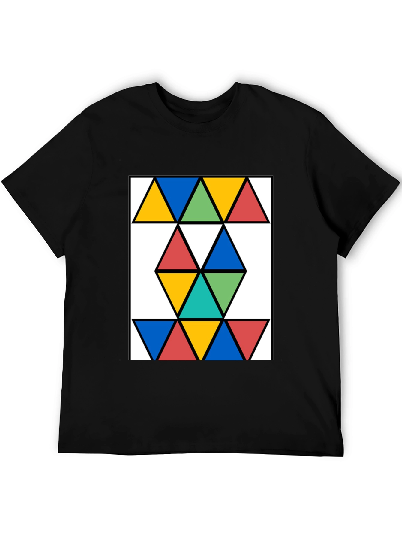 Geometric Triangle Graphic Tee - Modern Design