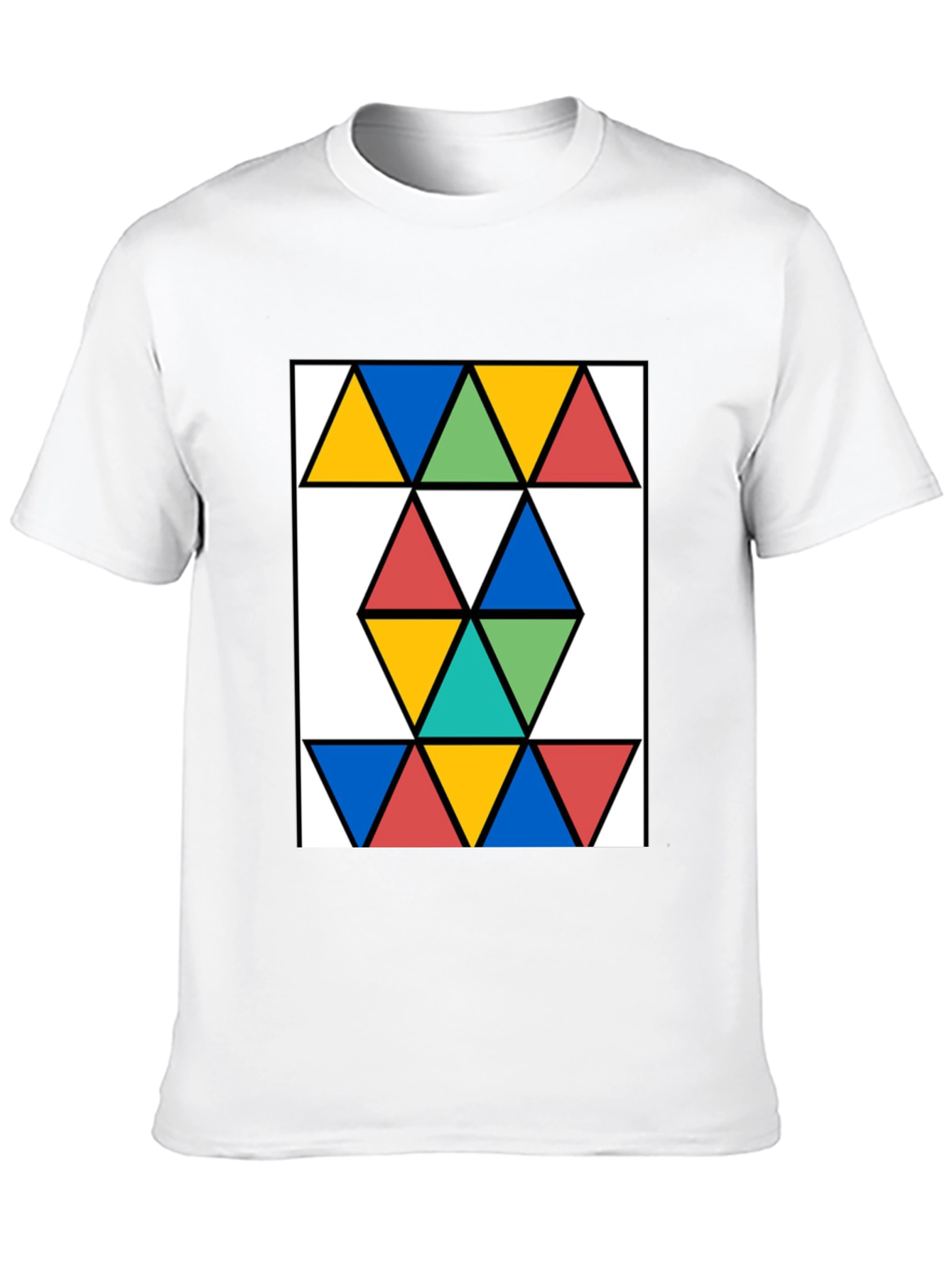 Geometric Triangle Graphic Tee - Modern Design