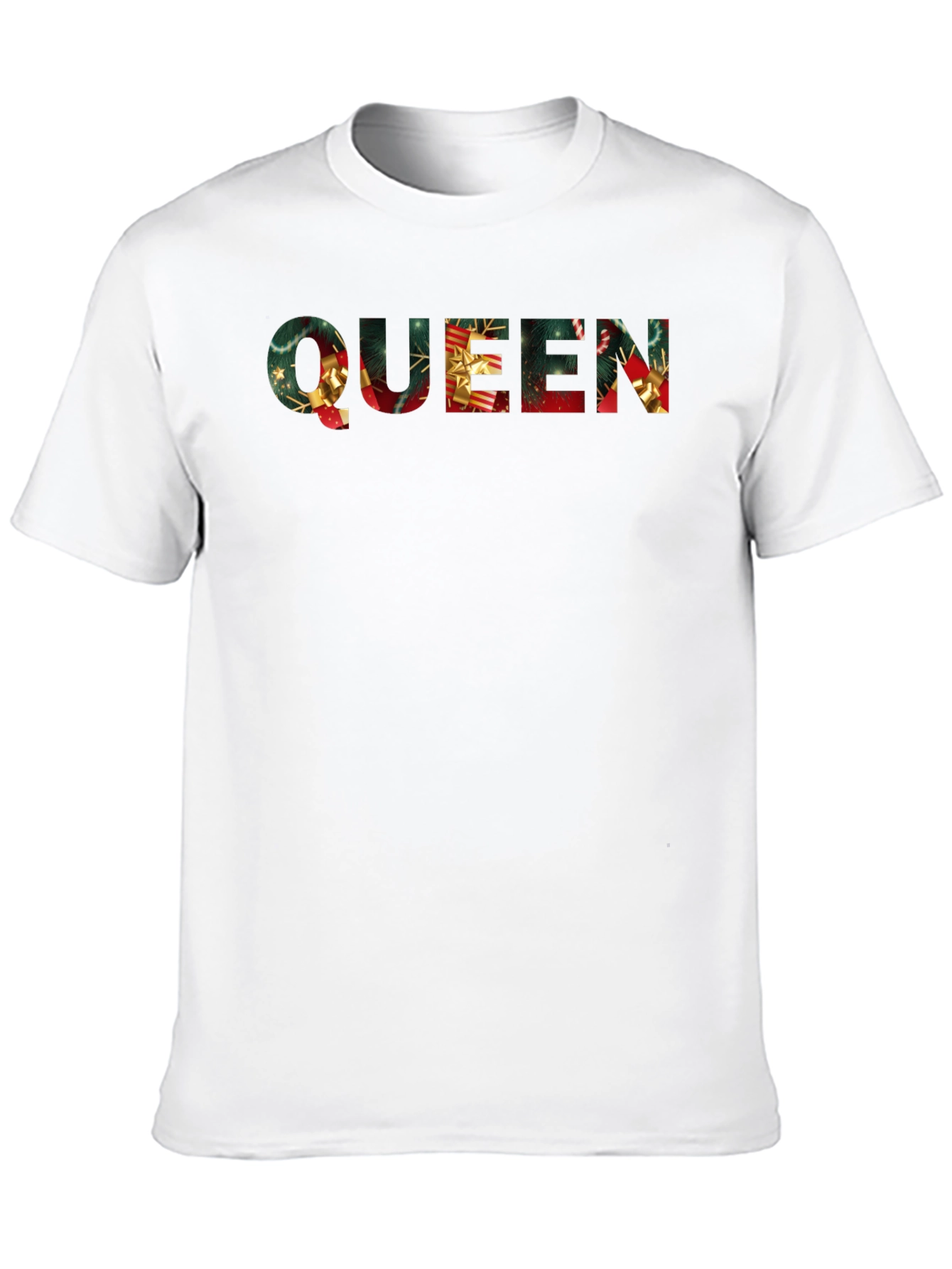 Festive Christmas Queen Graphic Tee - Holiday Apparel