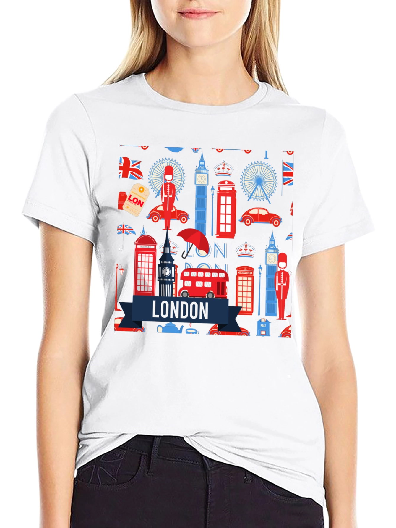 London Landmarks Graphic T-Shirt