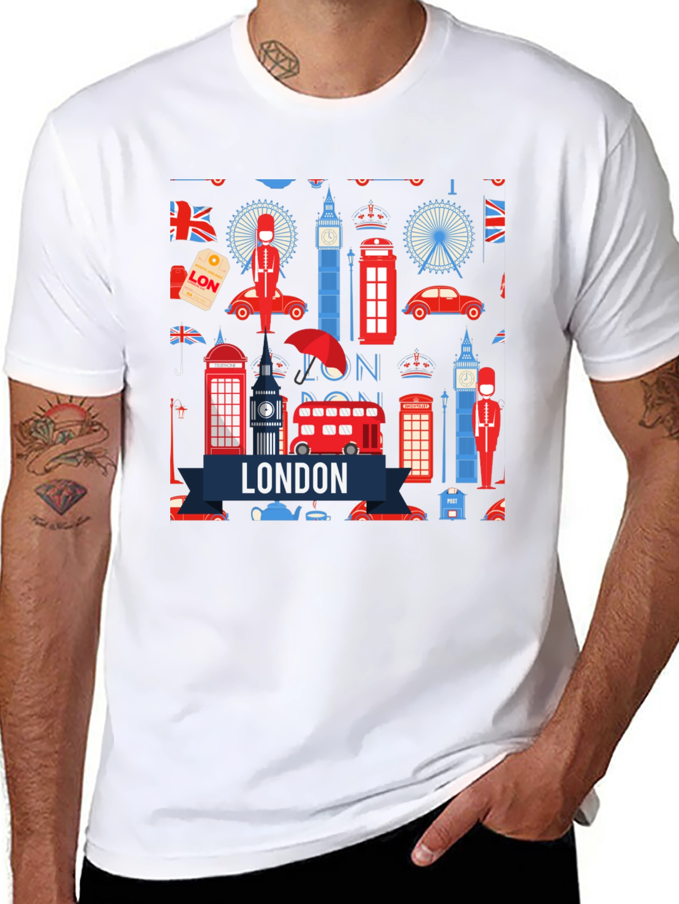 London Landmarks Graphic T-Shirt