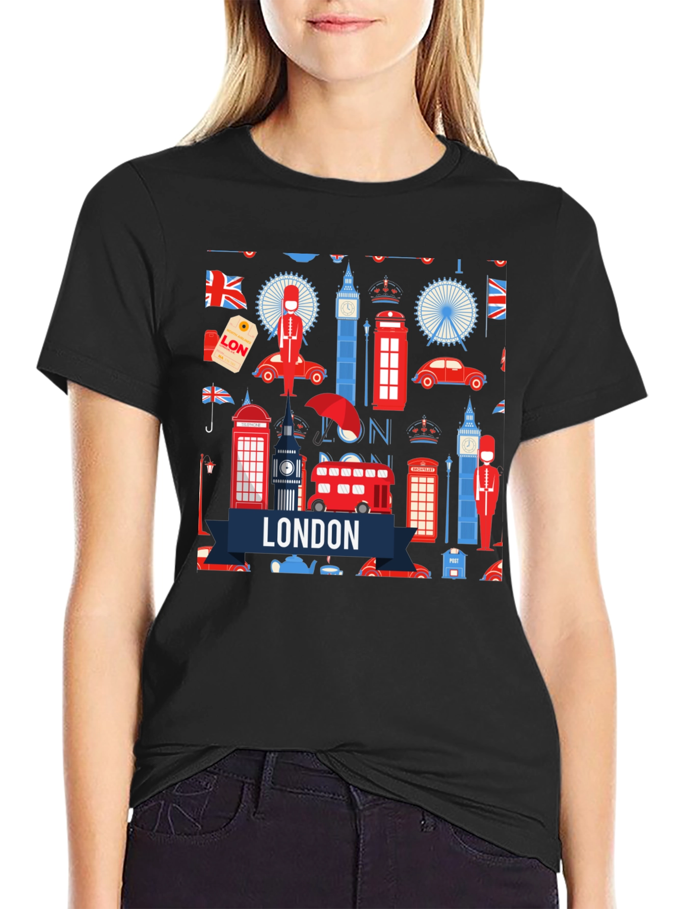 London Landmarks Graphic T-Shirt