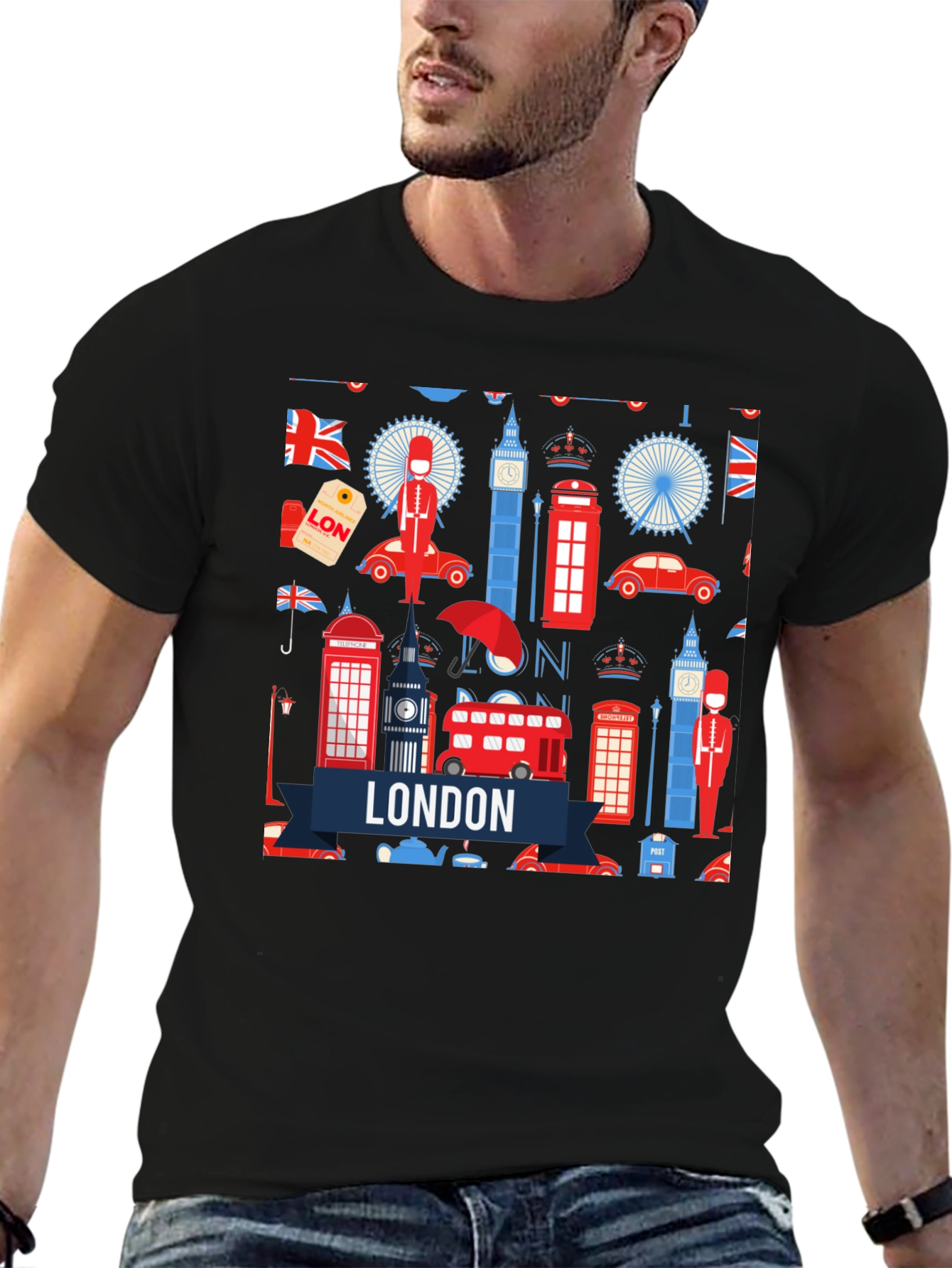 London Landmarks Graphic T-Shirt