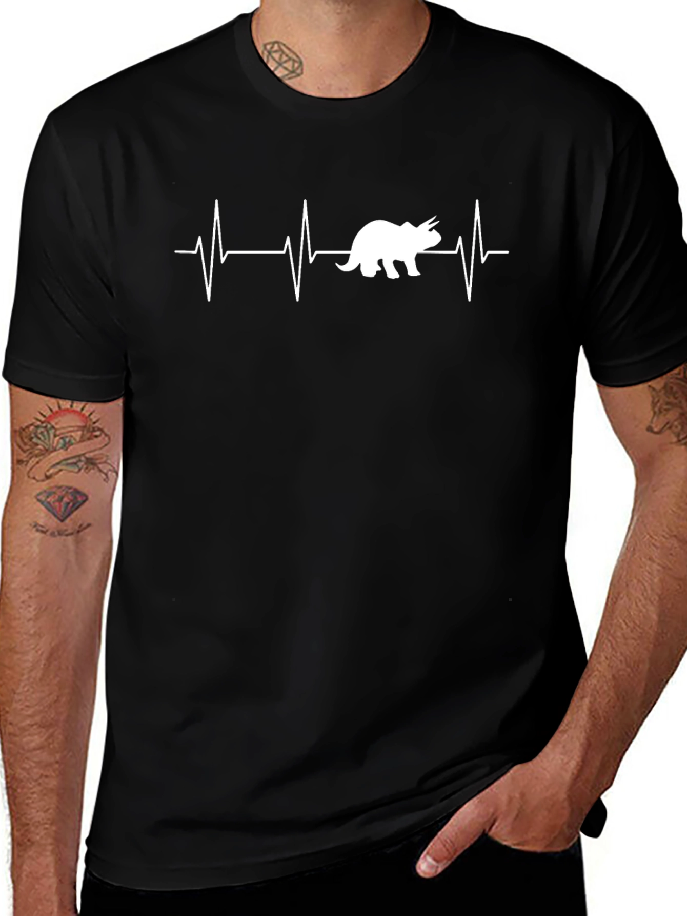 Dinosaur Heartbeat T-Shirt - Prehistoric Pulse!