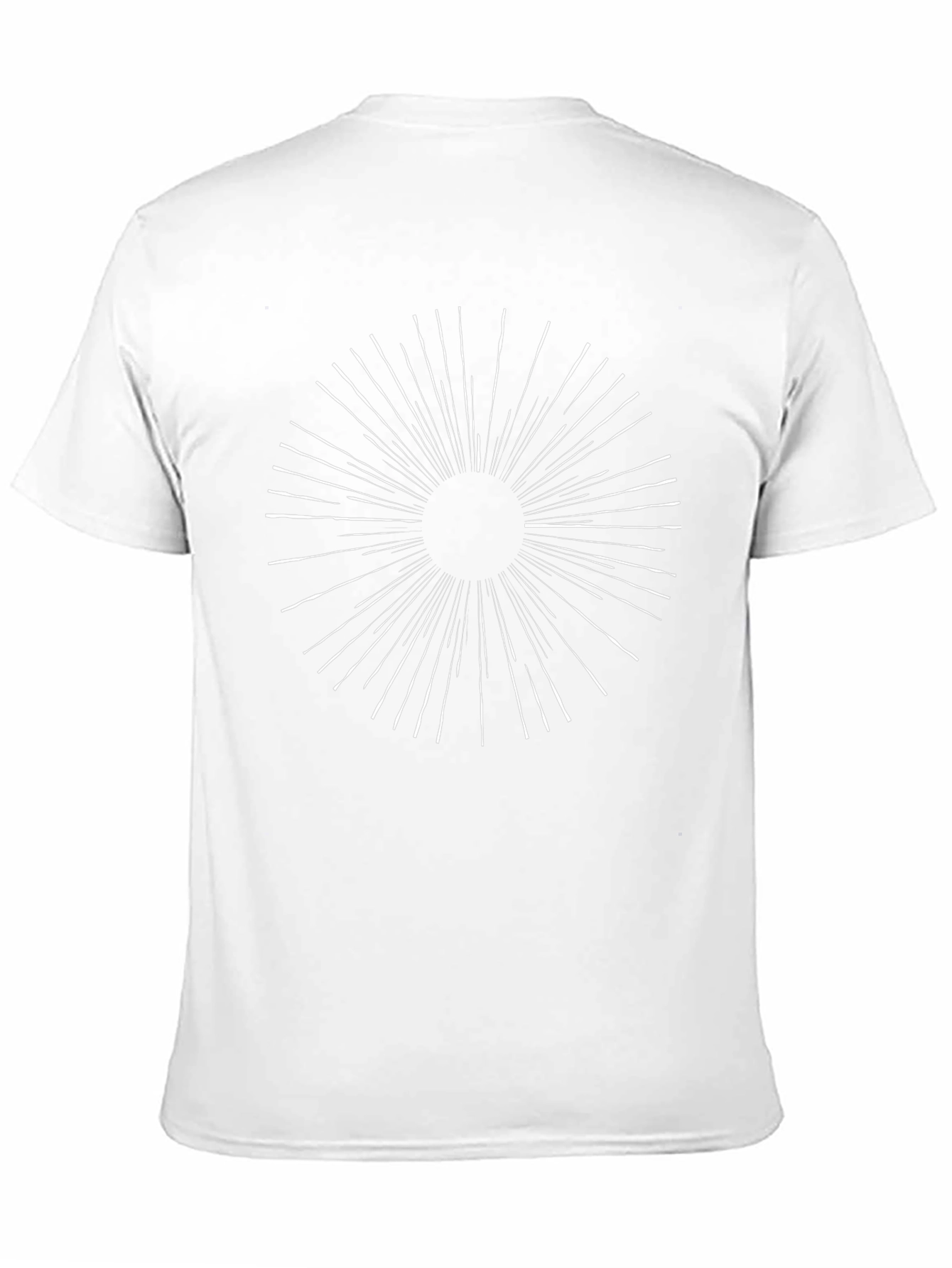Abstract Sunburst Graphic Tee - Black