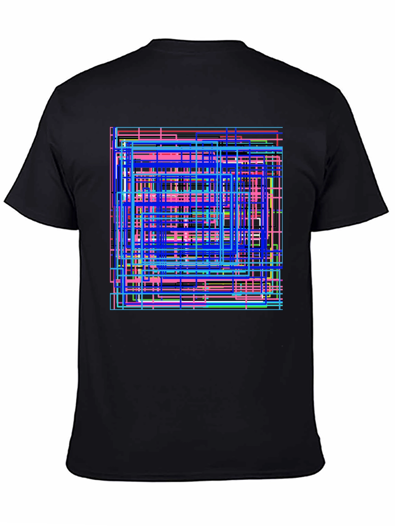 Geometric Line Art Graphic Tee - Modern Style