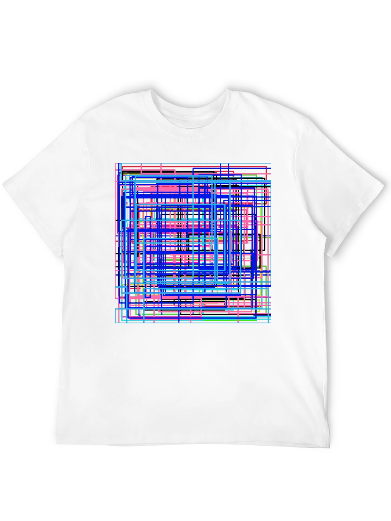 Geometric Line Art Graphic Tee - Modern Style